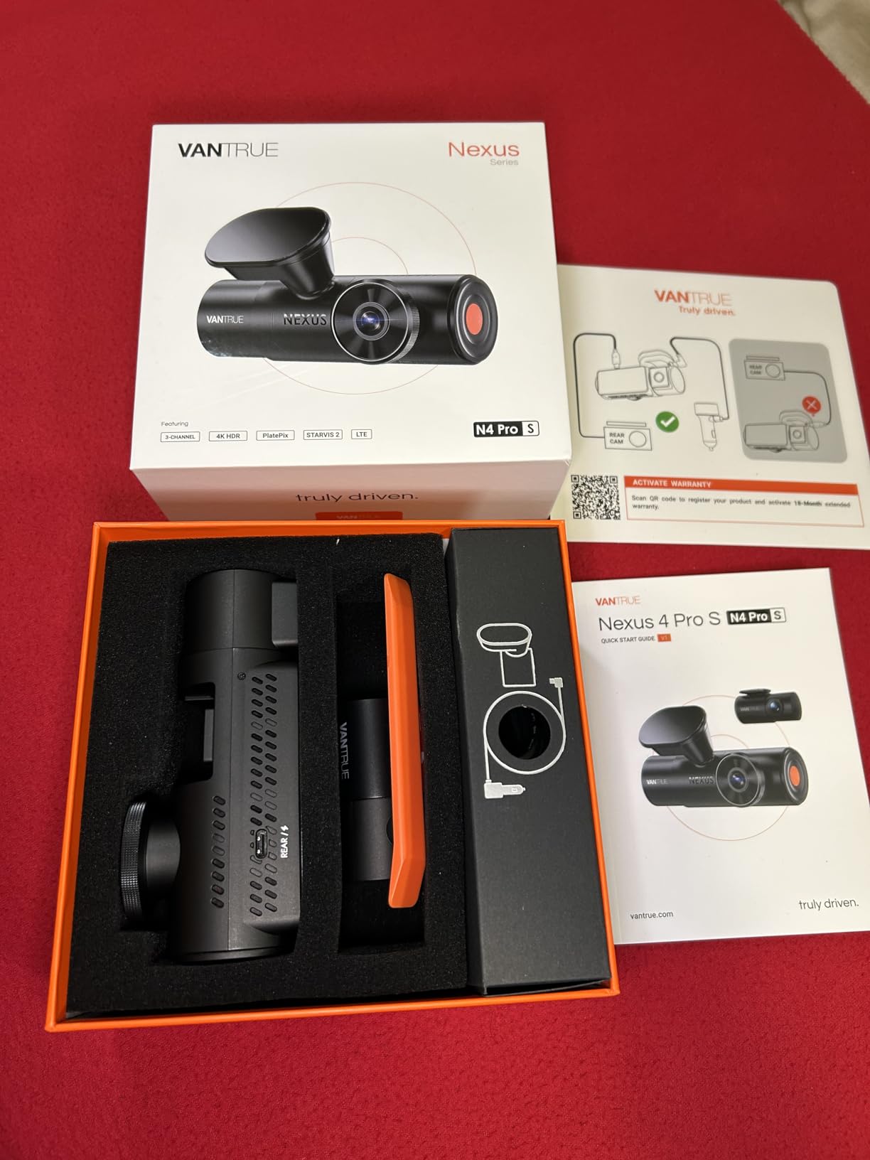 Vantrue New N4 Pro S 4K 3 Channel Dash Cam, Triple STARVIS 2 Dash Camera for Cars, 4K+1080P+2.5K Front and Rear Inside, HDR IR Night Vision, 24/7 Buffered Parking Mode, GPS, Wi-Fi, Support 1TB (RC18) customer photo 1