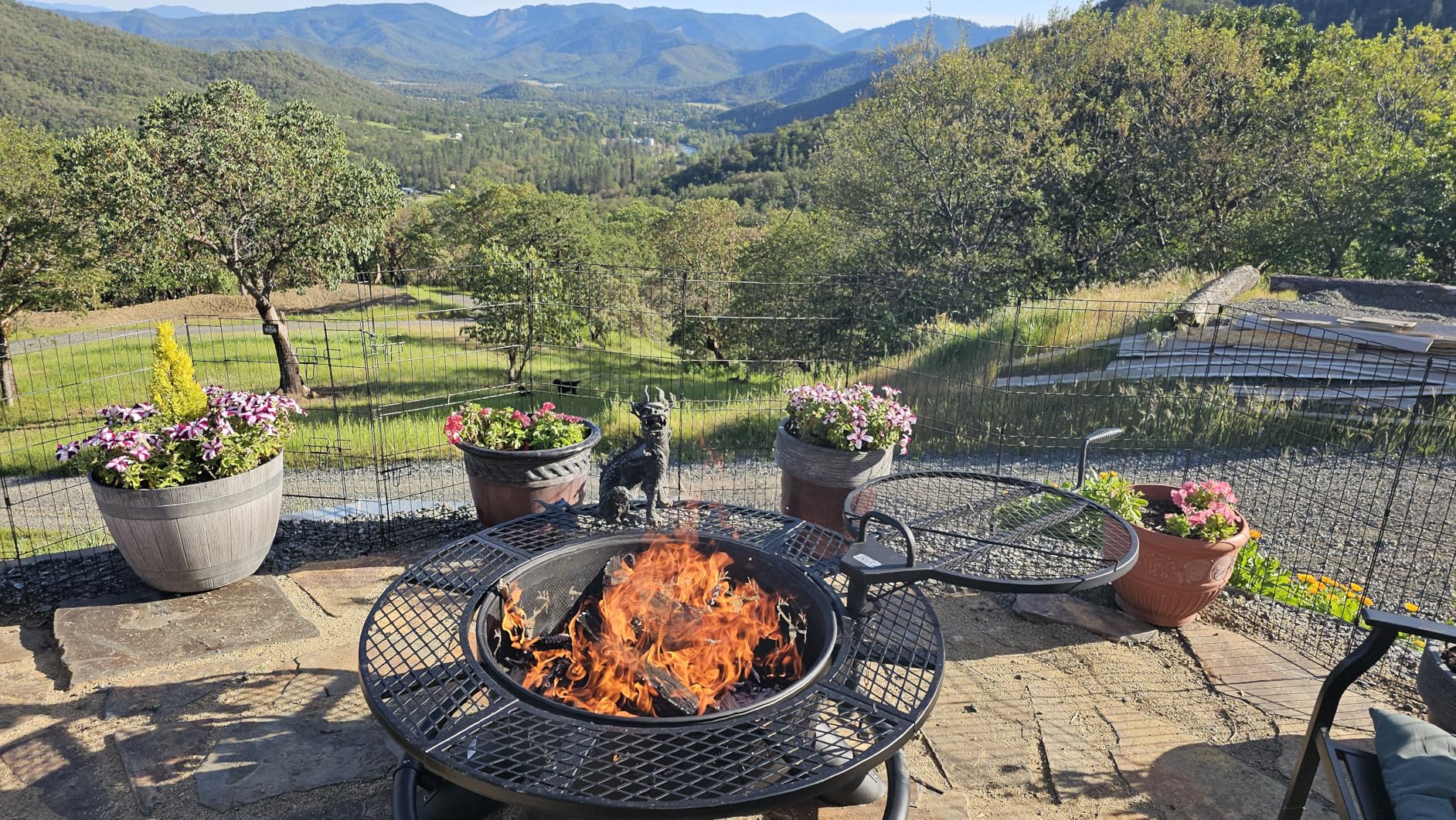 BALI OUTDOORS Fire Pit with Poker, 40 inch Outdoor Fire Pit Patio, Wood Burning Firepits for Outside with Grill customer photo 1