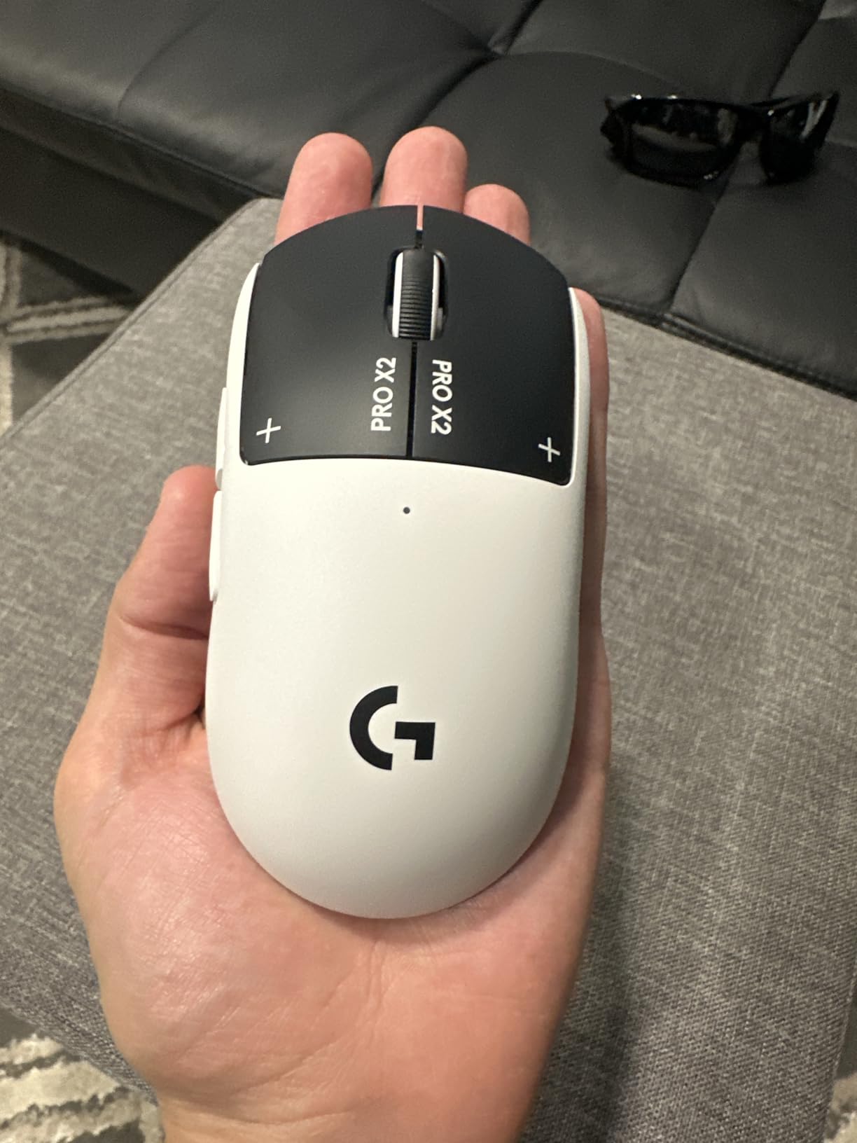 Logitech G PRO X2 SUPERSTRIKE Wireless Gaming Mouse: Customizable Rapid Trigger Magnetic Analog Switches, Adjustable Click Haptics, 61g Ultra Lightweight, USB-C, <8K Polling, for PC/Mac - Black/White customer photo 1