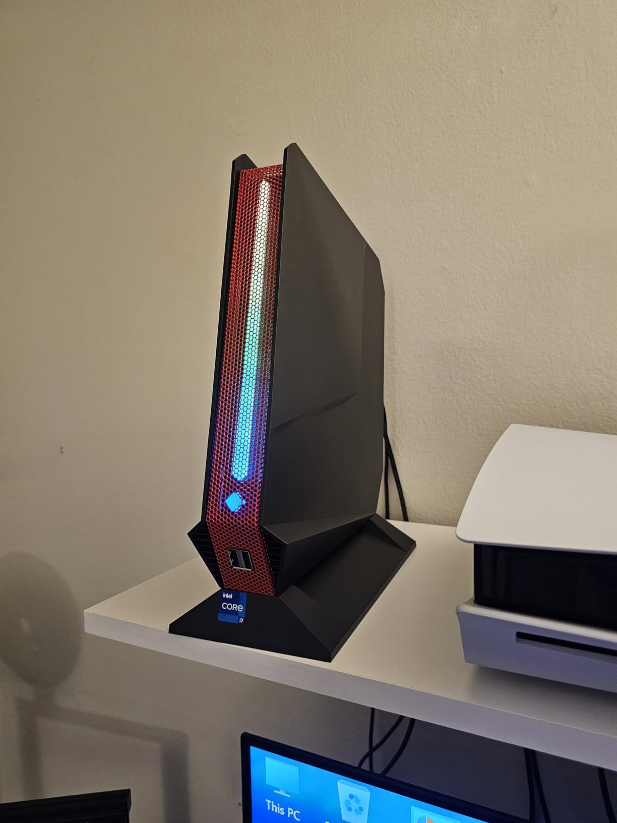 Mini Gaming PC, Intel Core I7-8750H Mini PC with Nvdia GTX1050 3G GDDR5 RGB Lights Mini Gaming Computer, 16GB DDR4 512GB NVMe SSD, 2X HDMI+Type-C, WiFi6 BT5.2, RJ-45, Windows 11 Pro Desktop PC customer photo 2