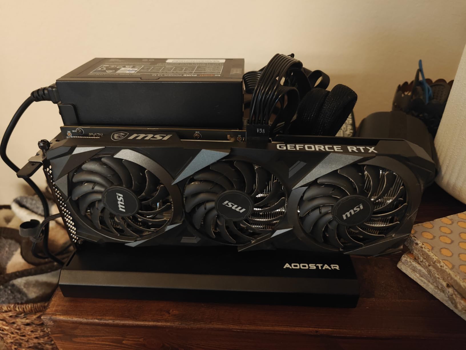 AOOSTAR EG02 External GPU Docking Station, Dual Thunderbolt 5 + OCuLink(PCIe4.0x4), Support ATX/SFX Power Supply, Supports Mainstream NVIDIA and AMD Graphics Cards customer photo 2