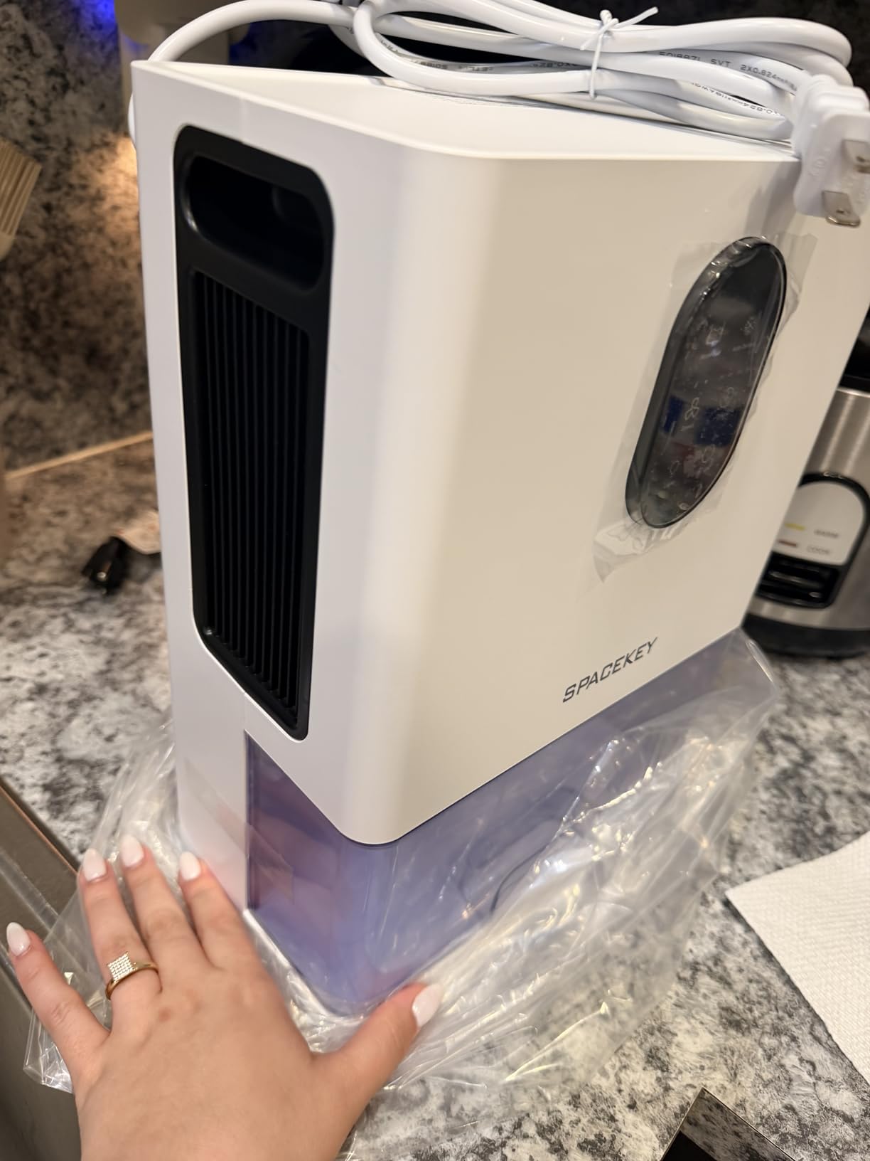 Dehumidifier, 106 OZ Water Tank Dehumidifiers for Home with Timer, 1000sq.ft Quiet Dehumidifier for Basement Bathroom Bedroom RV, Auto Shut Off, Timer, Sleep Mode, Washable Filter, 7 Color Light customer photo 2