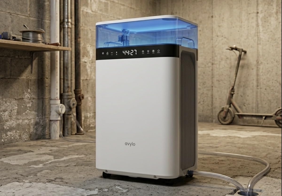 avylo Dehumidifier for Basement with Pump, 2.11 Gallon Top-Mounted Water Tank, Max 90 Pint/D, Energy Star Most Efficient 2025, 4500 Sq.Ft Dehumidifiers for Home with 41dB, Drain Hose, Auto Defrost customer photo 2