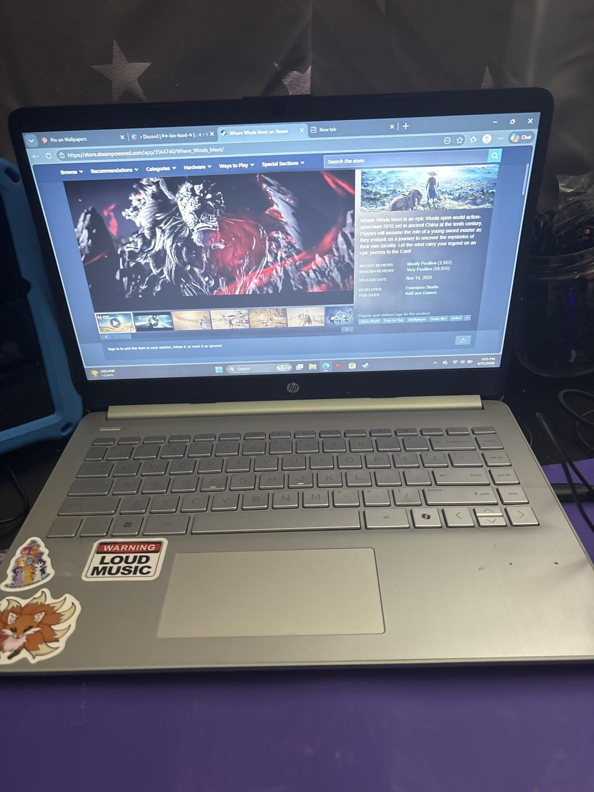 HP 14-inch Ultra Light Laptop W/1 Year Office 365&AI-Copilot, Intel Processor N150, 16GB RAM, 416GB Storage (128GB UFS + 288GB Docking Set), HD Camera, Long Battery Life, Wi-Fi 6, Win 11s, Green customer photo 2