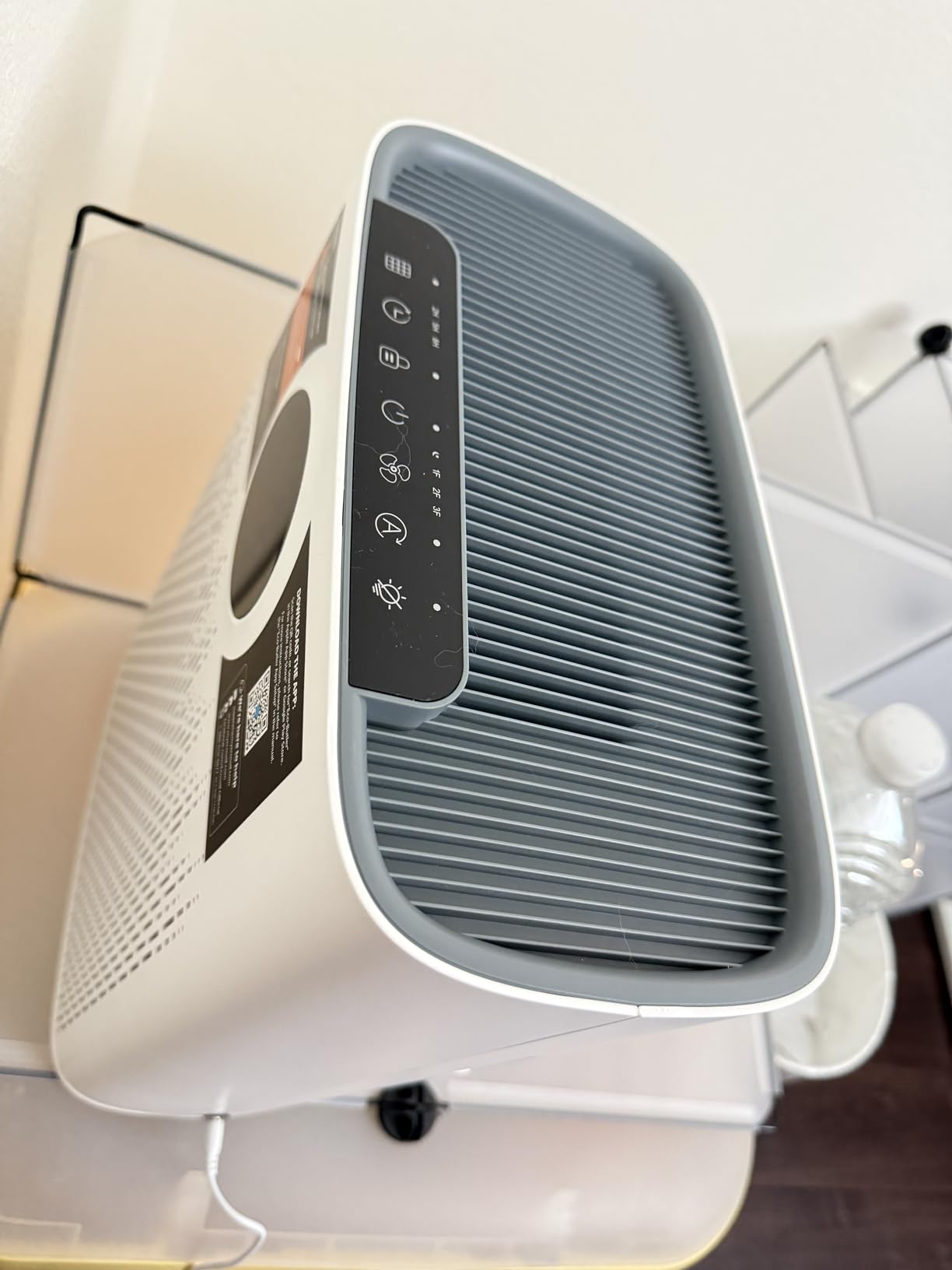 ECOSELF Smart Air Purifier for Home Large Rooms, with WiFi Control, Covers Up to 2400 Ft², Smart Mode, AQI Display, 22dB Sleep Mode & Aromatherapy with 2X-Power Filtration, HAP603WF, White customer photo 1