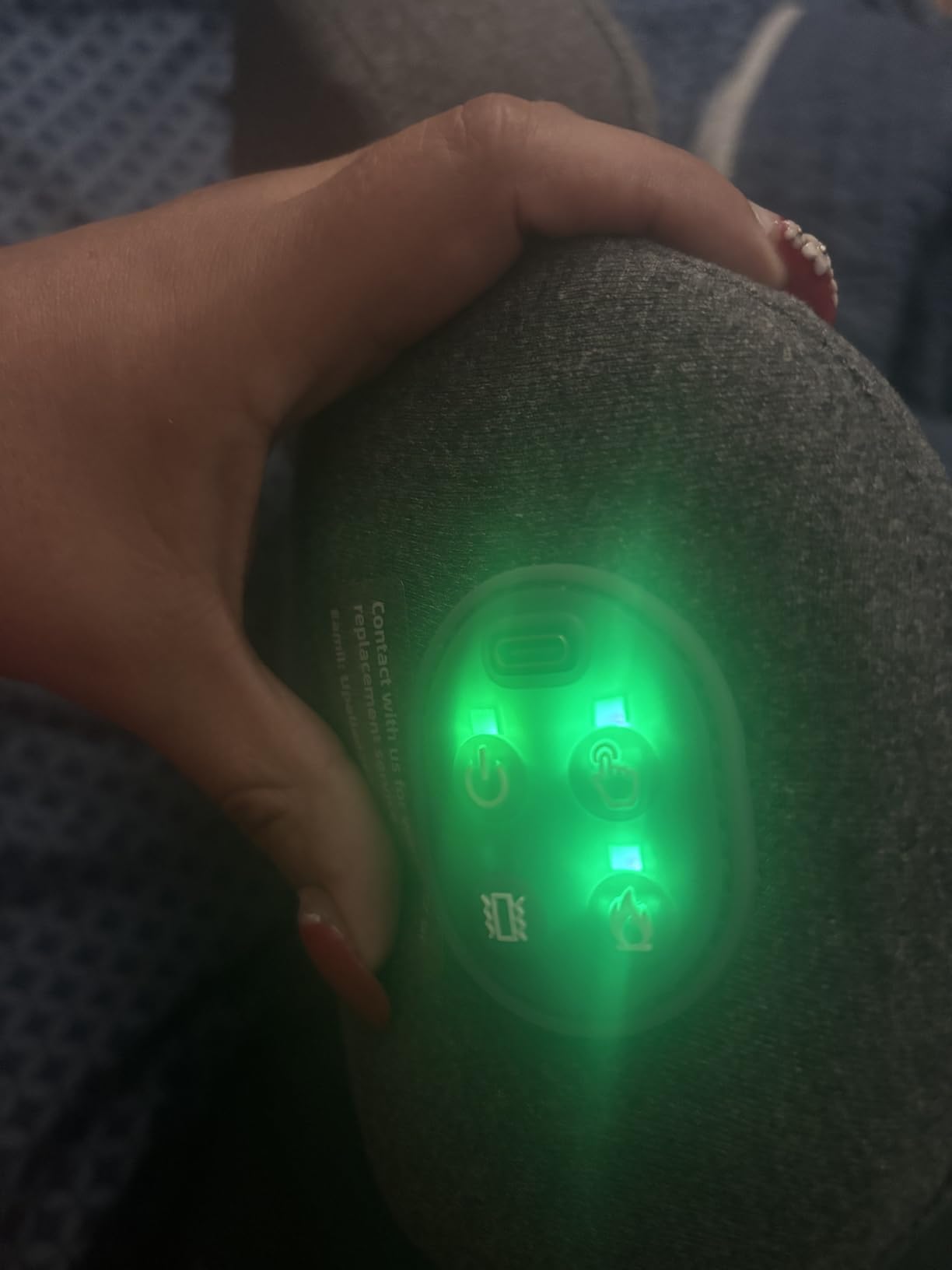 Upalled Cordless Heated Neck Massager Pillow for Pain Relief Deep Tissue, 3-in-1 Rechargeable Neck Cervical Traction Device with Heat, Massage, Electric Stretch, Ergonomic Shoulder Relaxer, Grey customer photo 2
