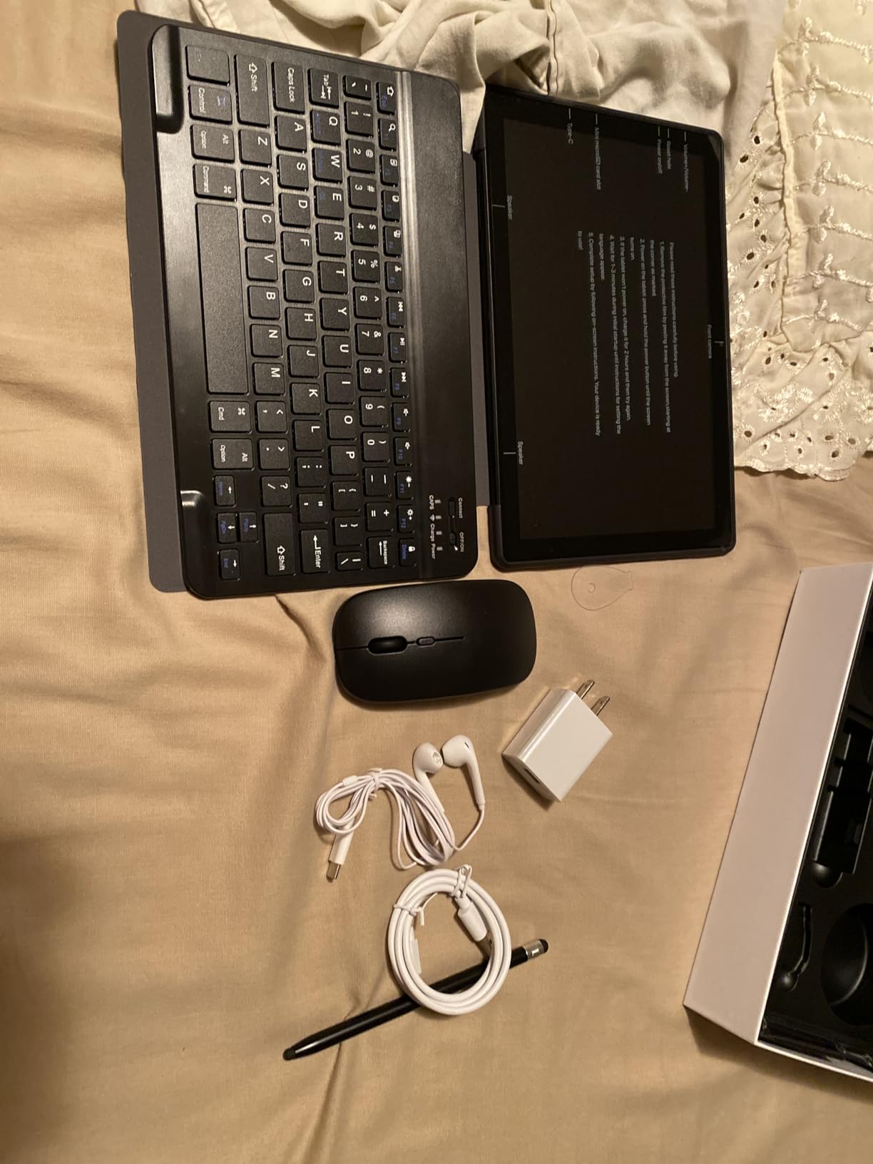 Jeazans Android 16 Tablet 10.1 Inch, 2-in-1 Tablet Bundle with Keyboard, Wireless Mouse, Stylus, Leather Case, Dual Camera, 64GB Storage+1TB Expansion, Portable Laptop for Students & Business customer photo 1