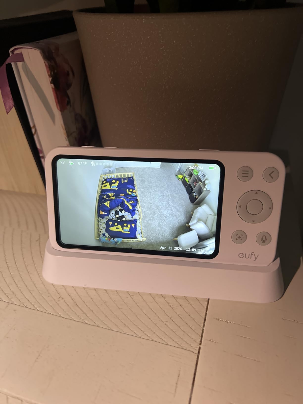 eufy Baby Monitor E21 - Hybrid Wi-Fi and No Wi-Fi Connection, 24/7 Recording in App, Pan-Tilt, Portable Camera with Built-in Battery, ANR customer photo 2