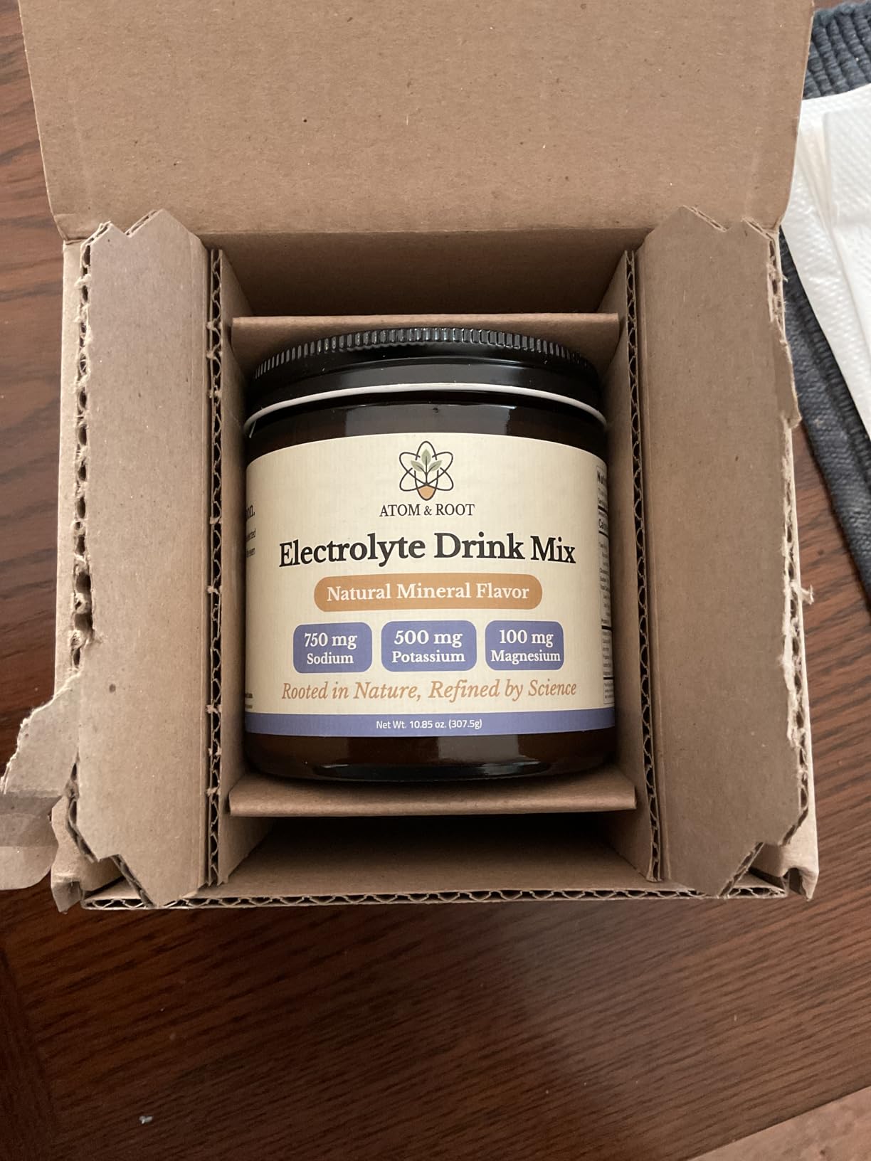 Raw & Unflavored Electrolytes Powder - Natural Fasting Salts | Microplastics Tested | No Flavor, Sugar, Stevia, or Citric Acid | Clean Keto & Carnivore | Glass Jar & Wood Scoop | No Plastic Packaging customer photo 1