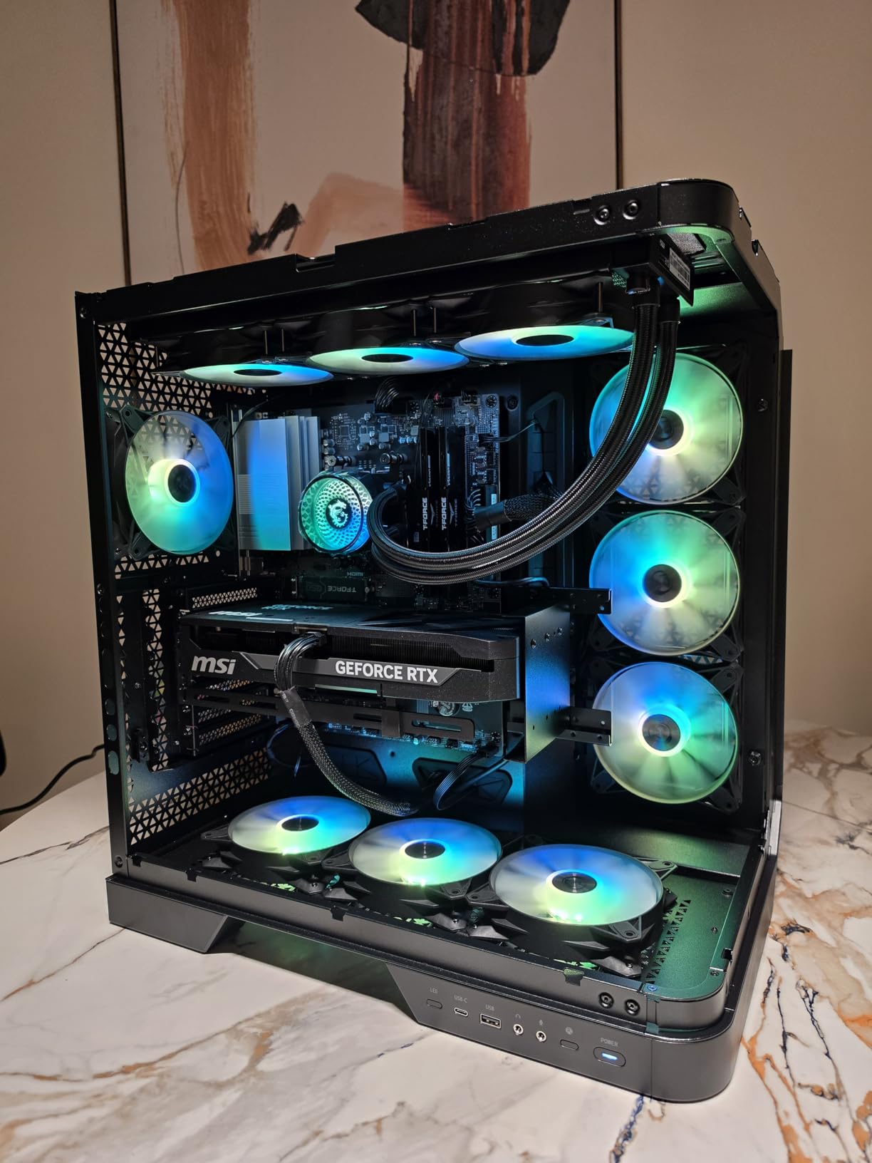 msi Vision ZS Gaming Desktop PC | AMD Ryzen 7 9800X3D | NVIDIA GeForce RTX 5070 12GB | 32GB DDR5 RAM | 2TB NVMe SSD | 360mm AIO Liquid Cooling | Wi-Fi 6E | Windows 11 Home | VR Ready | 9NVP-2068US customer photo 1