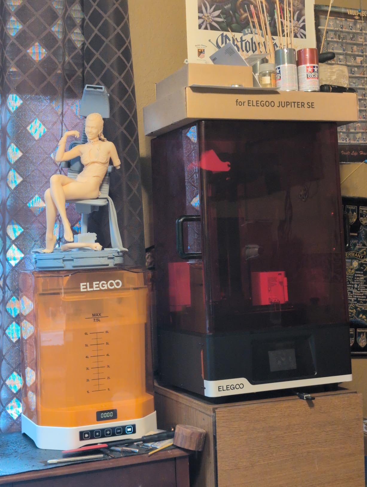ELEGOO Jupiter 2 Resin 3D Printer, 16K Large MSLA 3D Printing Machine, Auto-Leveling, Smart Tank Heating, Auto Resin Feeding, Smart Mechanical Sensor, Wi-Fi Cluster, Build Size 302.4 x 161.98 x 300 mm customer photo 1