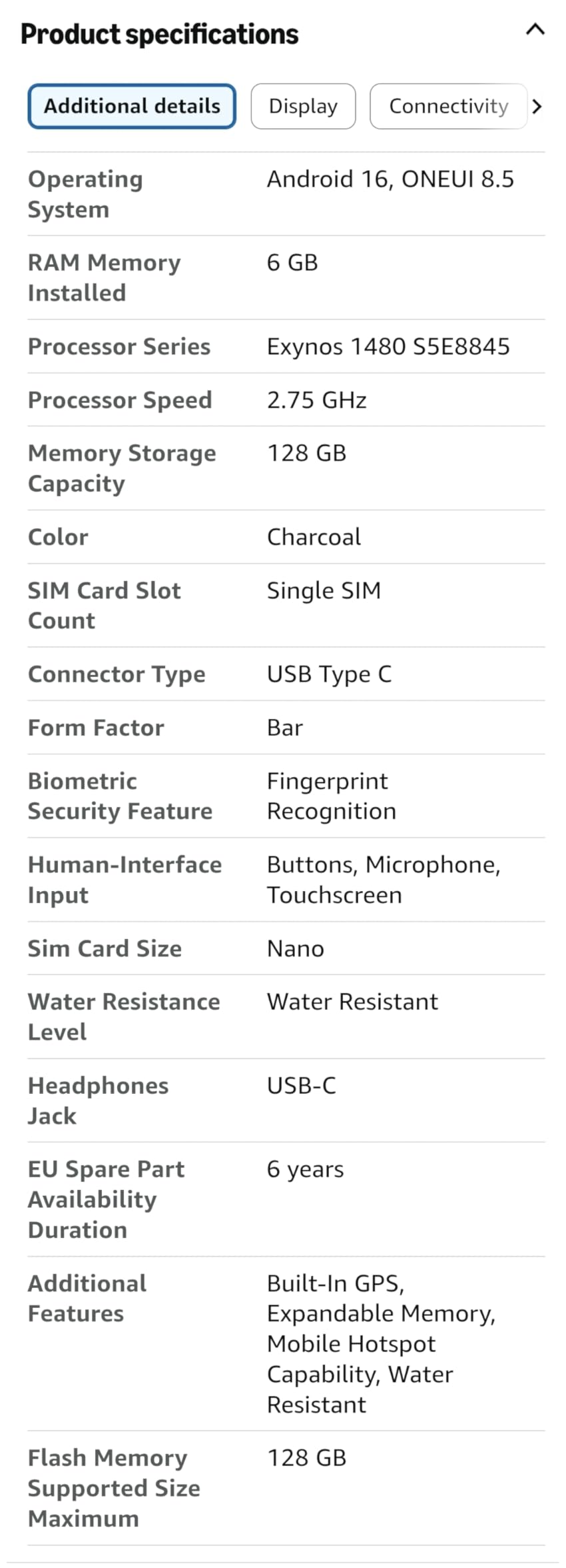 Galaxy A37 5G (2026), Unlocked Android Smartphone, 256GB, AMOLED Display, Triple Camera, IP68, Slim Phone, 5000mAh Battery, US Version, US 1 Yr Warranty, Awesome Charcoal customer photo 2