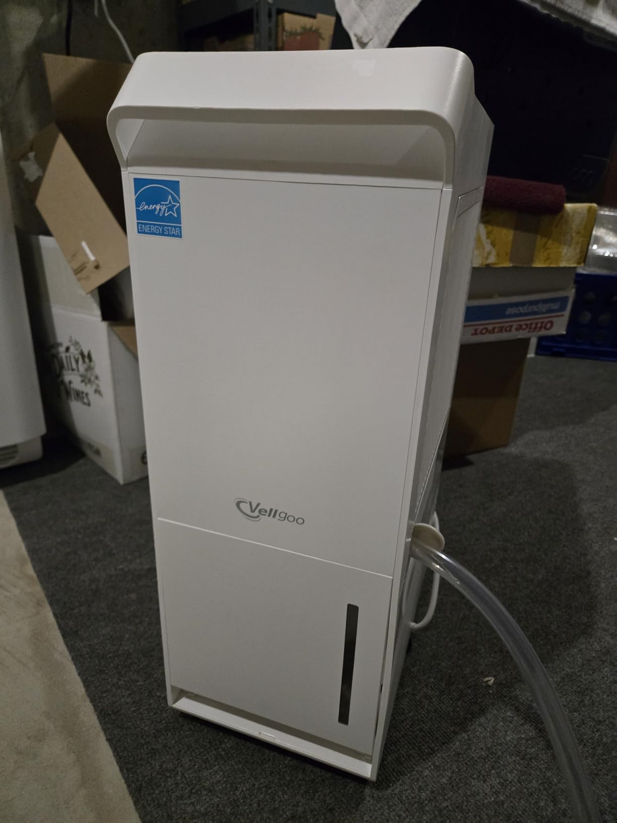 6,000 Sq.Ft Most Efficient Energy Star 2025 Dehumidifier with Pump, Vellgoo Max 140 Pint/D Smart Compressor Dehumidifier for Basement with Drain Hose customer photo 1