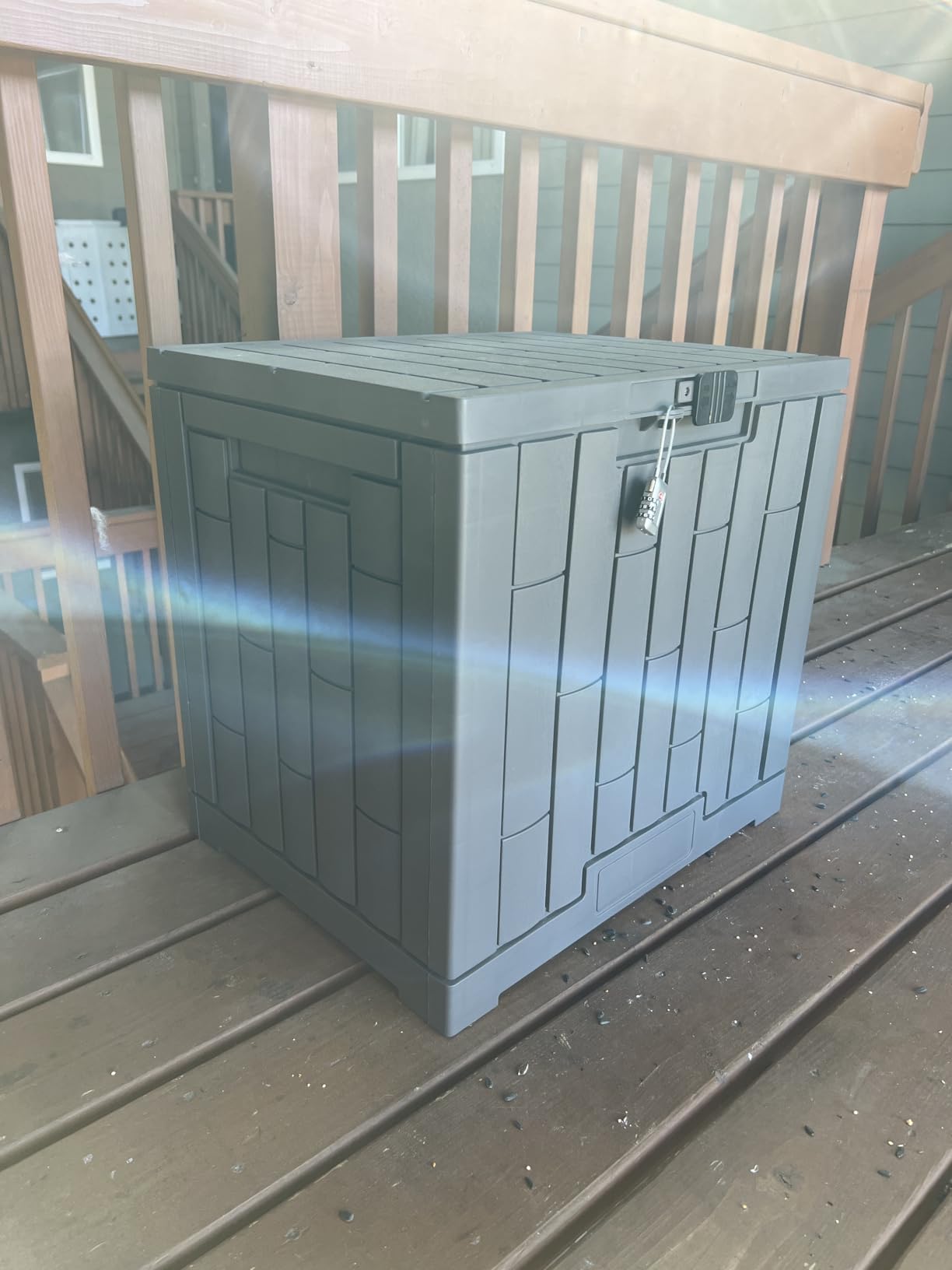 43-Gal Dual Chamber Compost Tumbler Outdoor, 360° Rotating Compost Bin with Steel Frame, Aeration System & 2 Sliding Doors for Kitchen, Garden, Yard - Black Orange customer photo 1