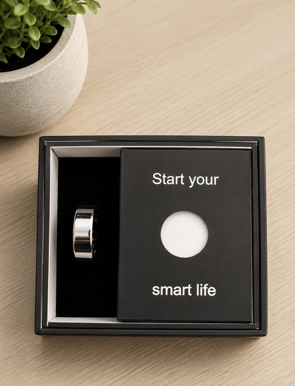 Smart Health Ring, Featuring Stress and Sleep Monitoring Functions, Compatible with iOS and Android, Waterproof Fitness Tracker for Women & Men, No Subscription Fee customer photo 1