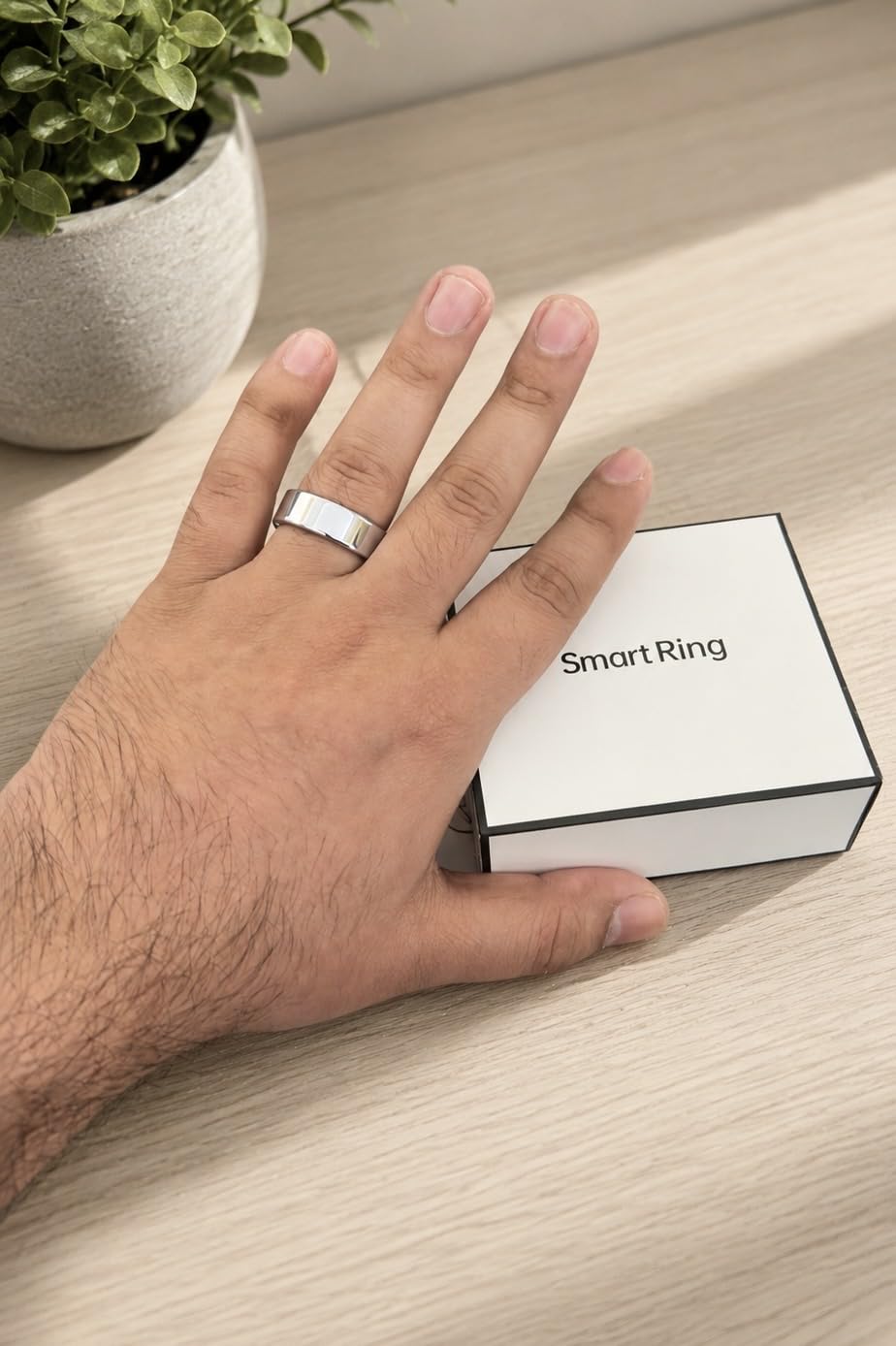Smart Health Ring, Featuring Stress and Sleep Monitoring Functions, Compatible with iOS and Android, Waterproof Fitness Tracker for Women & Men, No Subscription Fee customer photo 2