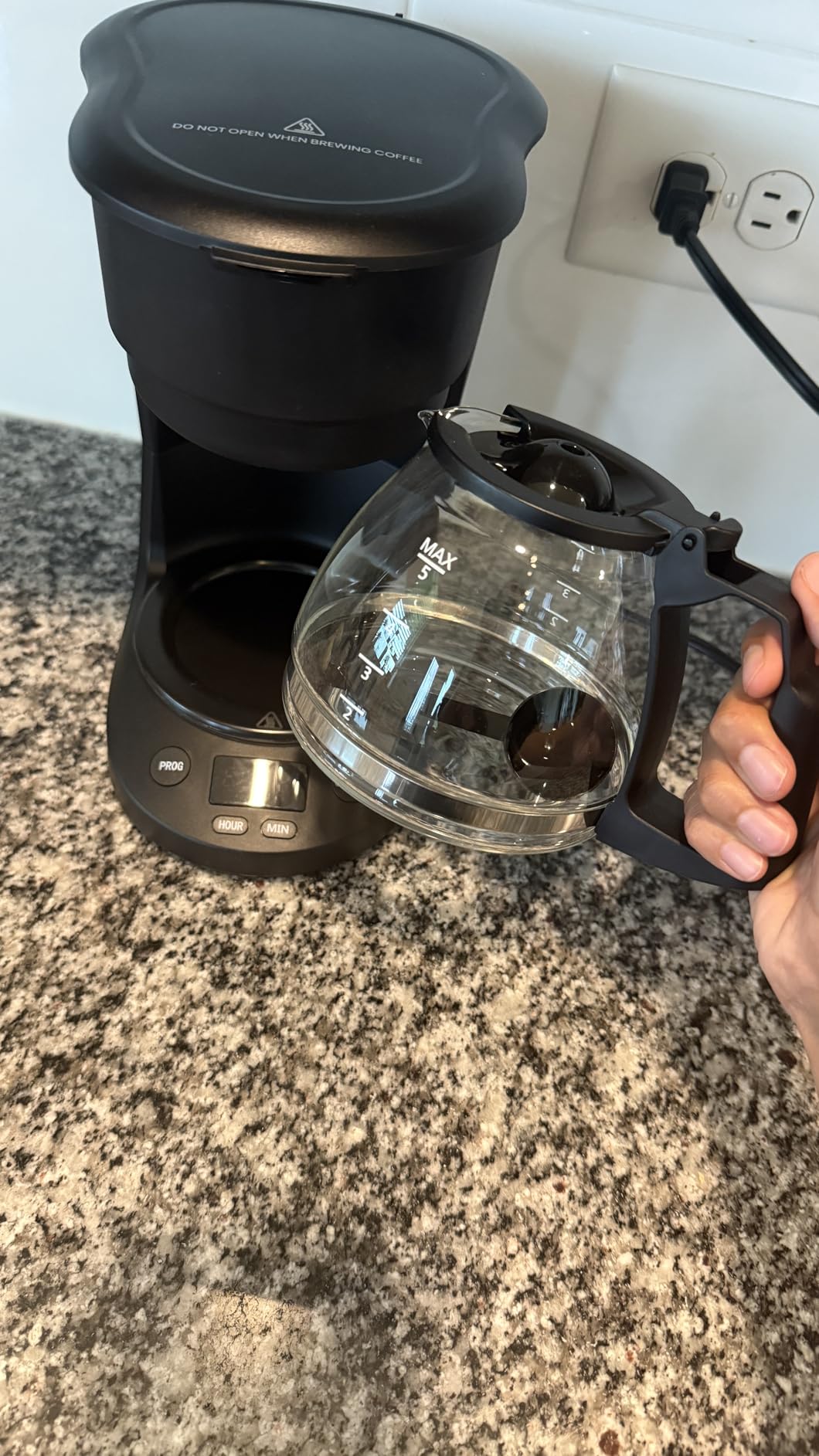 Kismile 5-Cup Drip Coffee Machine with LED Display customer photo 1