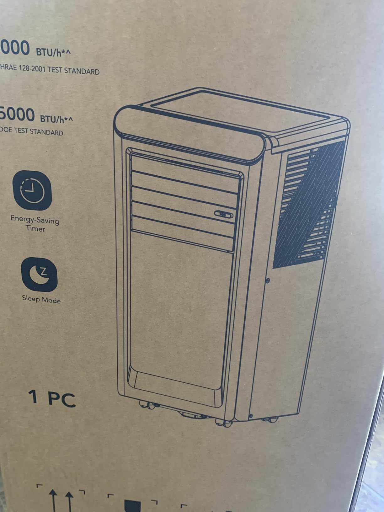 Garvee 8000 BTU Portable Air Conditioner, Up to 350 Sq.Ft. Remote Control 48dB Portable AC Unit, Dehumidifier, Fan, Sleep, 24H Timer & Installation Kit, DOE Certified, Ceer 6.2, White+White Panel customer photo 1