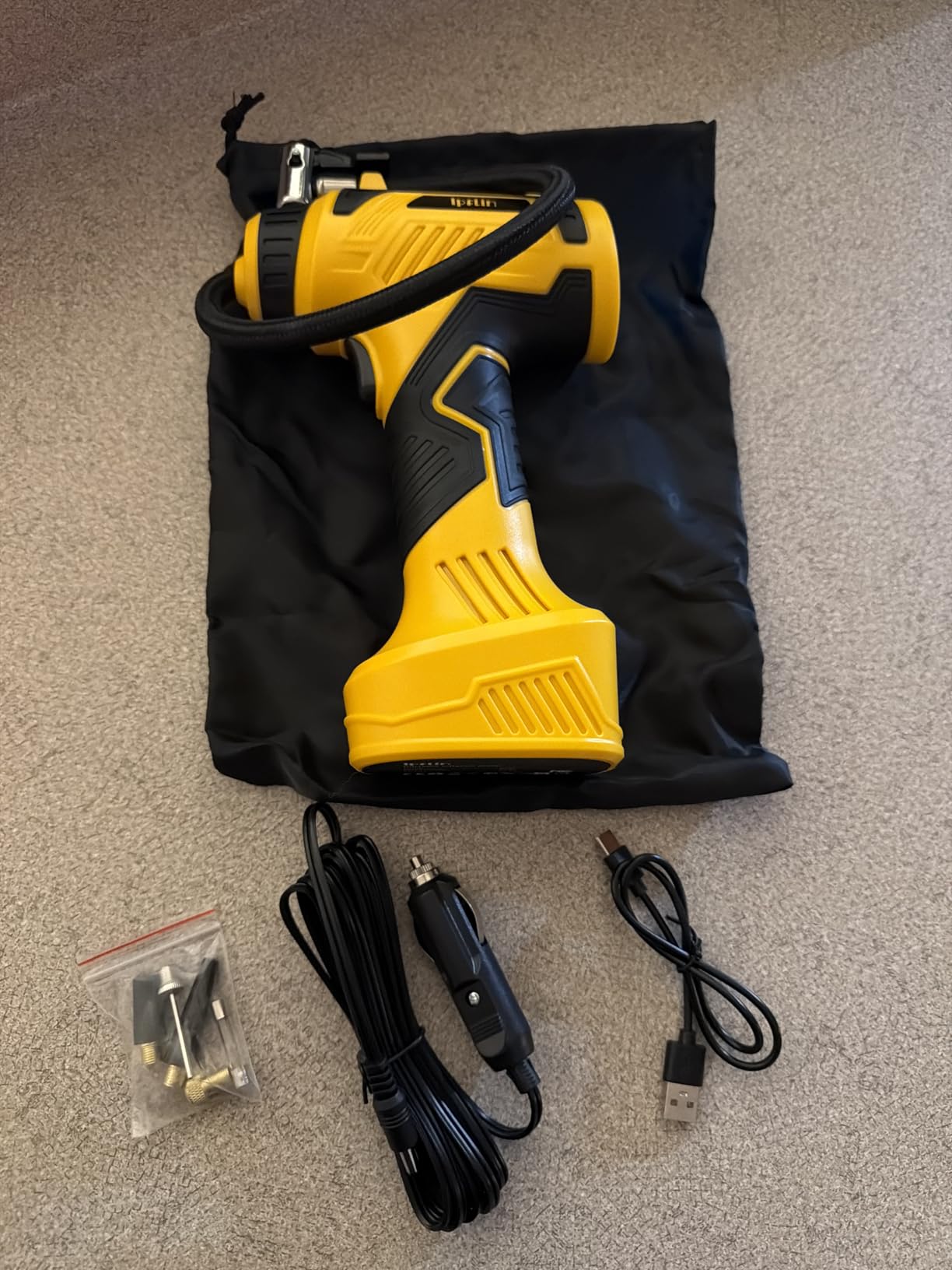 9600mAh Tire Inflator Portable Air Compressor - Corded/Cordless Tire Inflator - Battery & 12V DC, Faster Inflation Handheld Air Compressor, 160PSI Air Pump for Car, SUV, Motorcycle, Bike customer photo 2