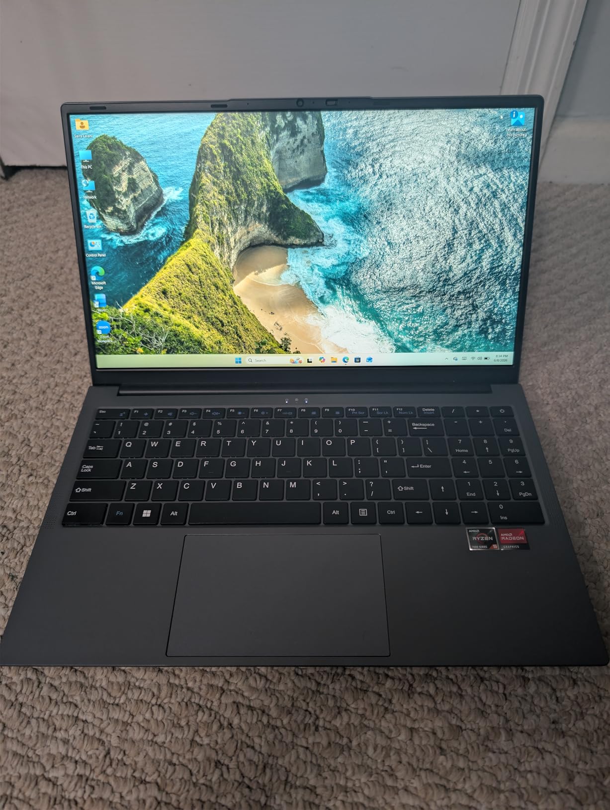 jumper 2026 Gaming Laptop, AMD Ryzen 7430U (Up to 4.3GHz), 16GB DDR4 1TB NVME SSD, 15.6