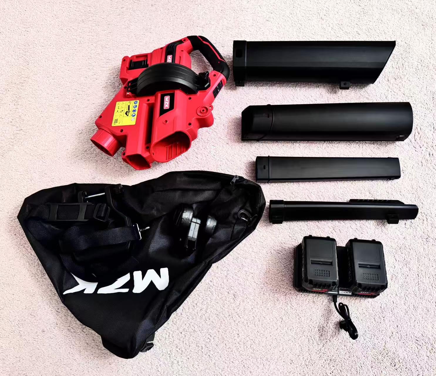 MZK 40V Cordless Leaf Blower Vacuum Mulcher, 3-in-1 Battery Powered Leaf Vacuum with 40L Bag, 600 CFM 160 MPH, 2x4.0Ah Batteries for Lawn, Yard Cleanup customer photo 2
