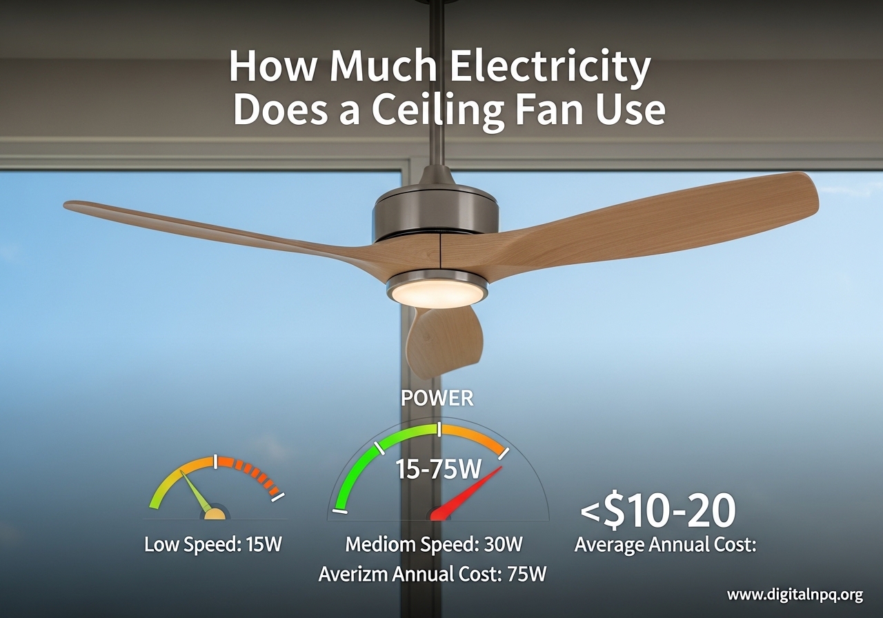 How Much Electricity Does a Ceiling Fan Use