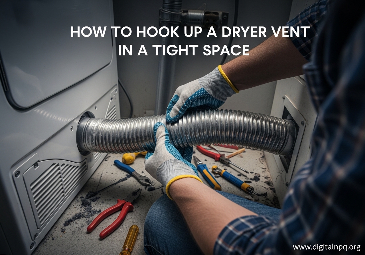 How to Hook Up a Dryer Vent in a Tight Space