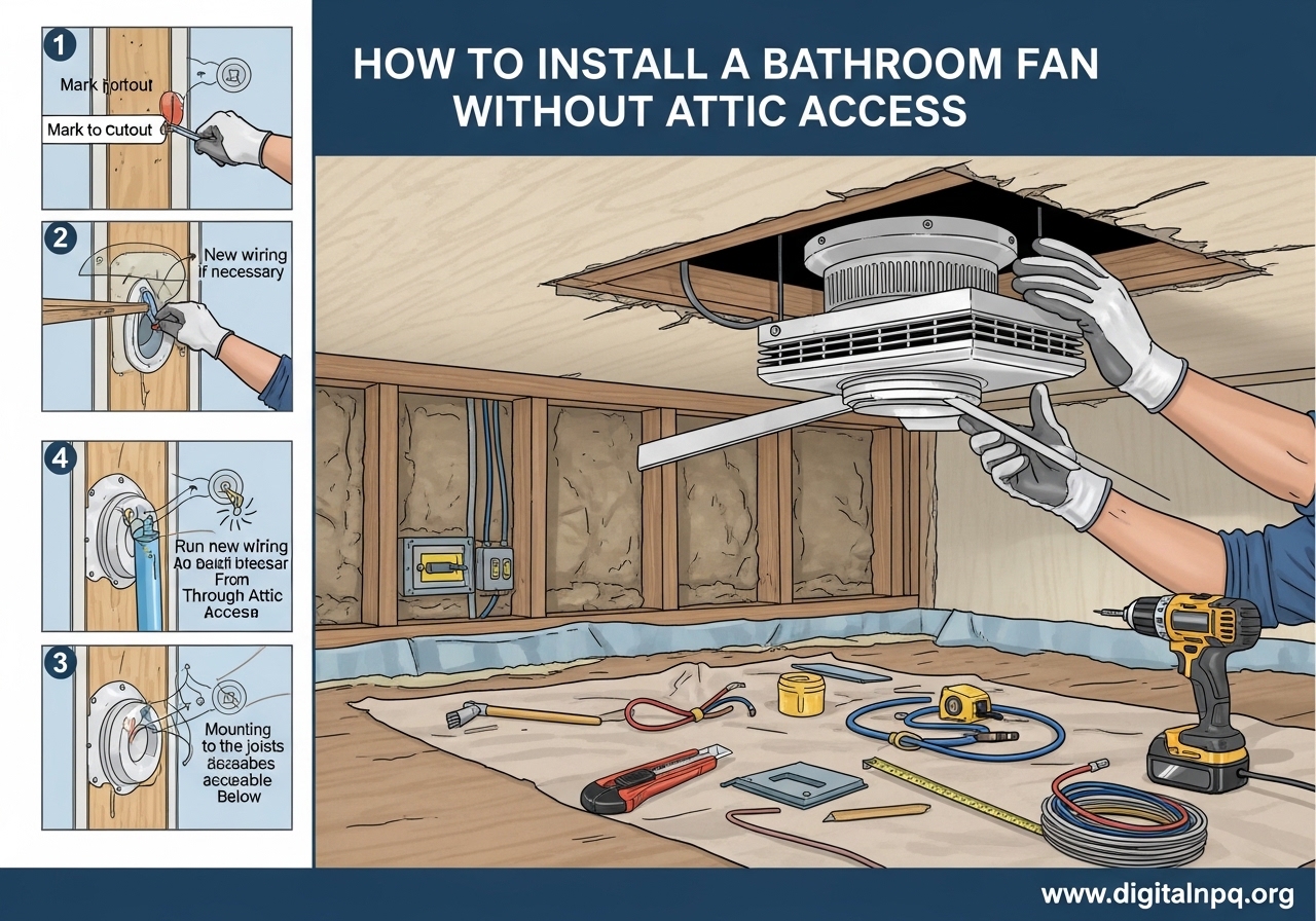 How to Install a Bathroom Fan Without Attic Access