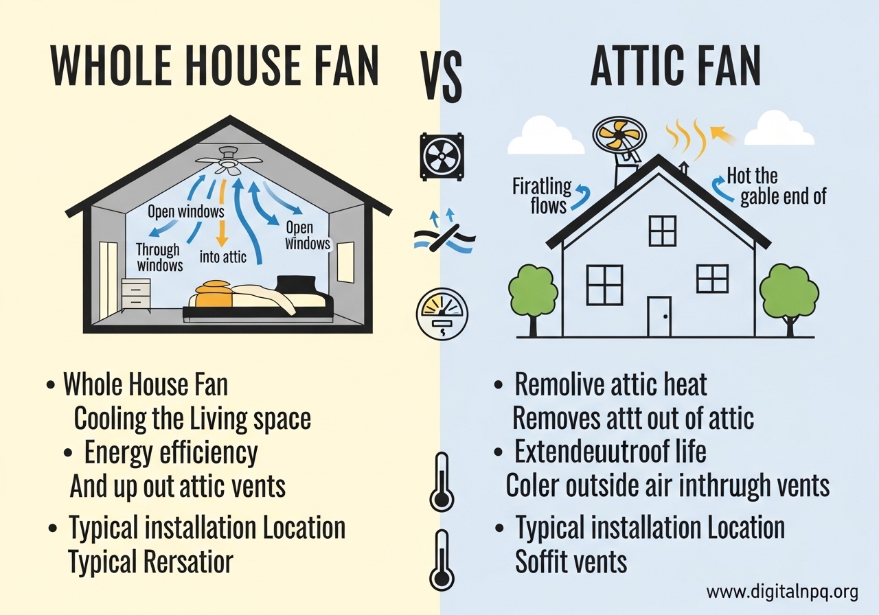 Whole House Fan vs Attic Fan