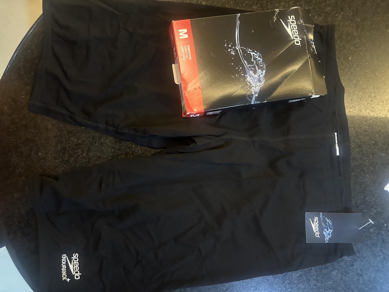Speedo Men's Swimsuit Jammer Endurance+ Solid USA Adult customer photo 2