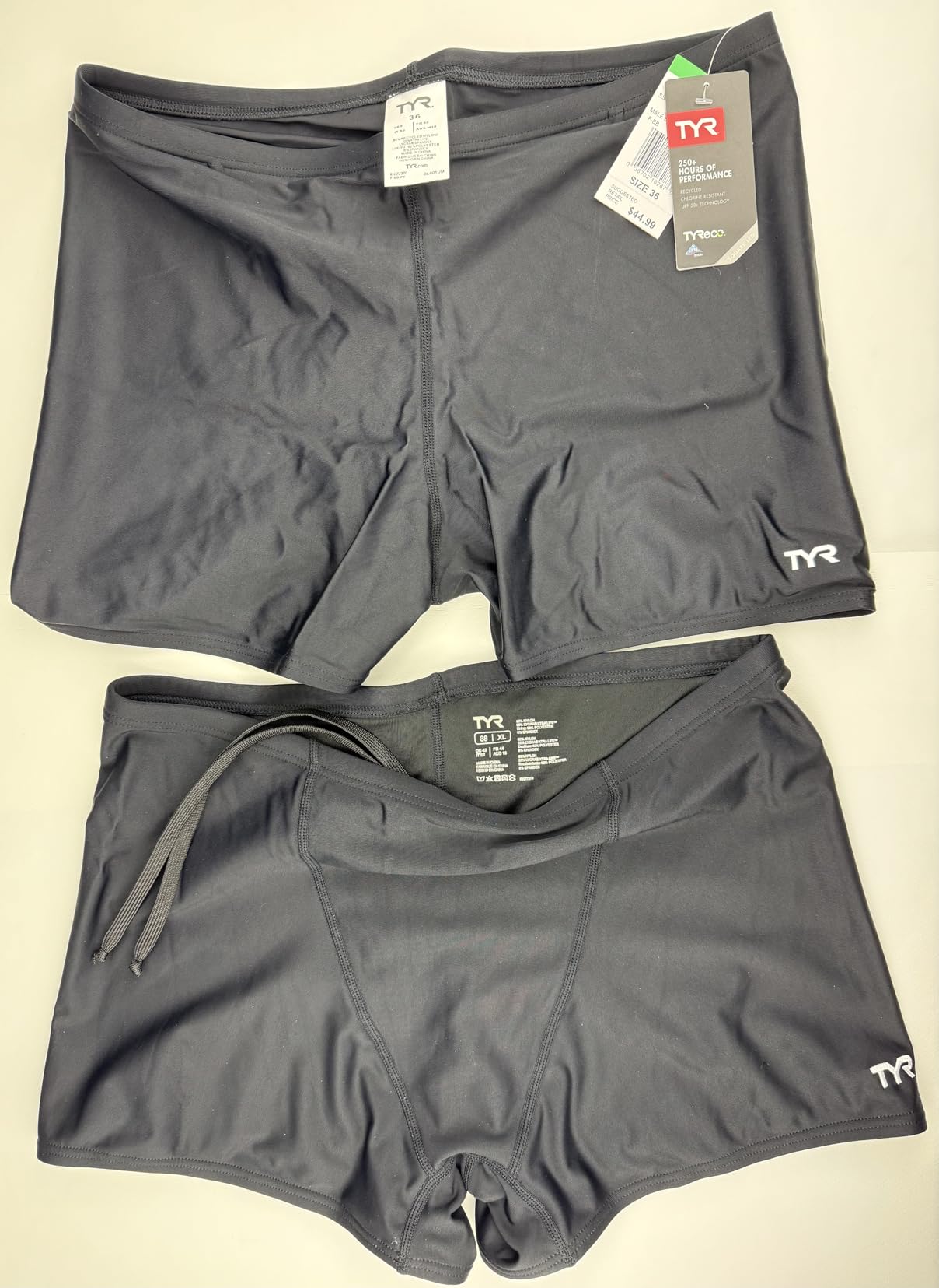 TYR Men's TYReco Square Leg Swim Jammer - Eco Friendly, Chlorine Resistance, UPF 50+ customer photo 1