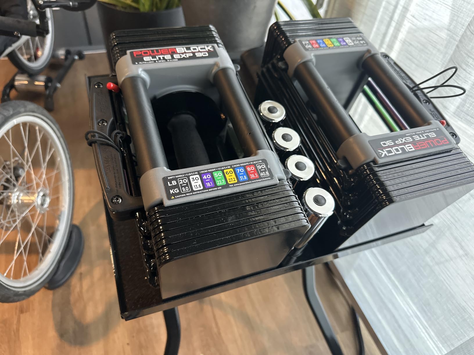PowerBlock Elite EXP Adjustable Dumbbells, Sold in Pairs, Stage 1, 5-50 lb. Dumbbells customer photo 2