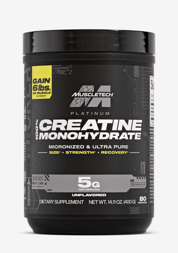 MuscleTech Creatine Monohydrate Powder, Platinum Pure - Unflavored Micronized Creatine for Men & Women - Workout Supplements for Performance, Muscle Recovery & Builder-(80 Servings) Packaging May Vary customer photo 2