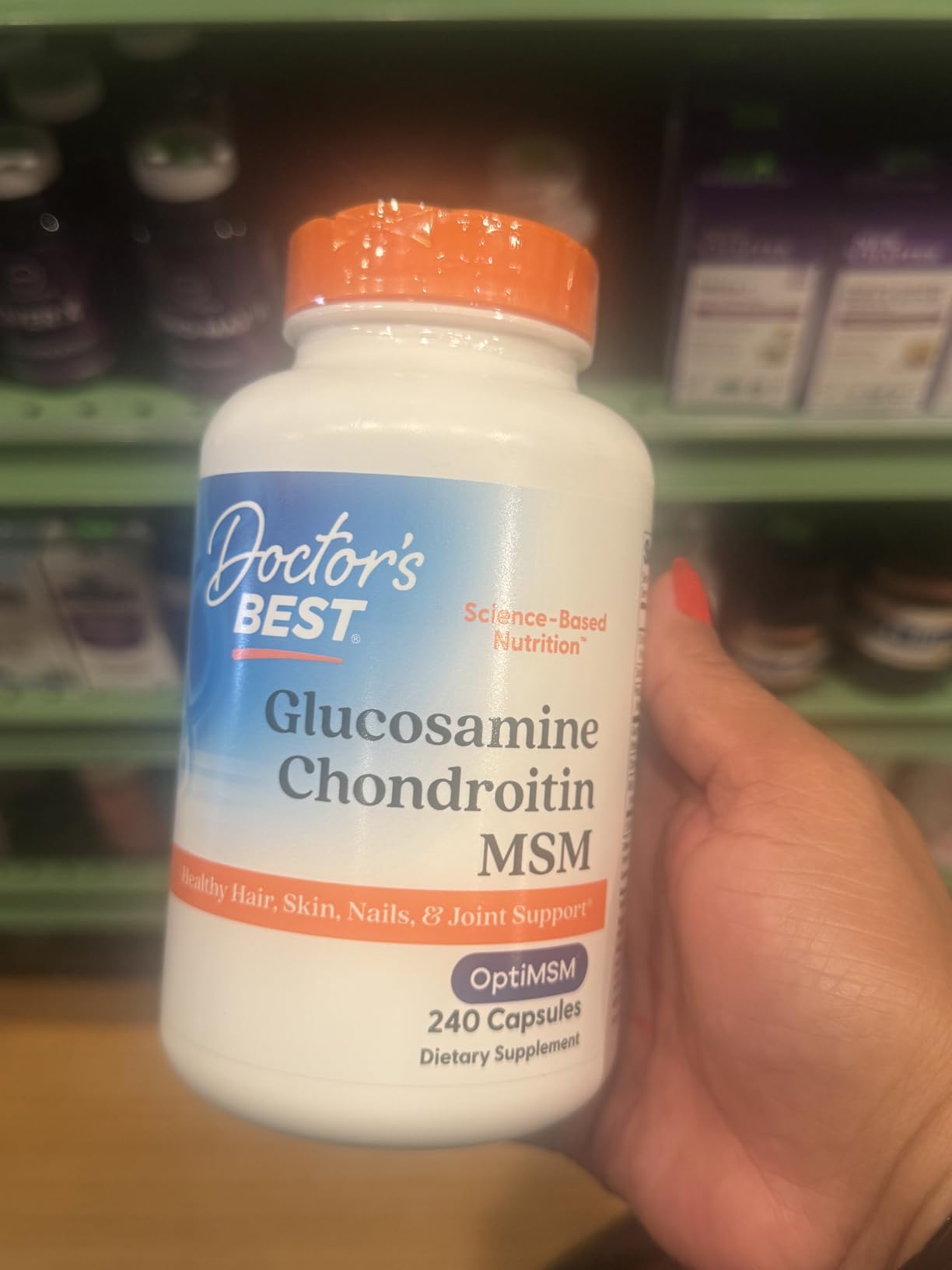 Doctor's Best Glucosamine Chondroitin Msm with OptiMSM Capsules, Joint Support Supplement Supports Healthy Joint Structure, Function & Comfort, Non-GMO, Gluten Free, Soy Free, 360 Count customer photo 2