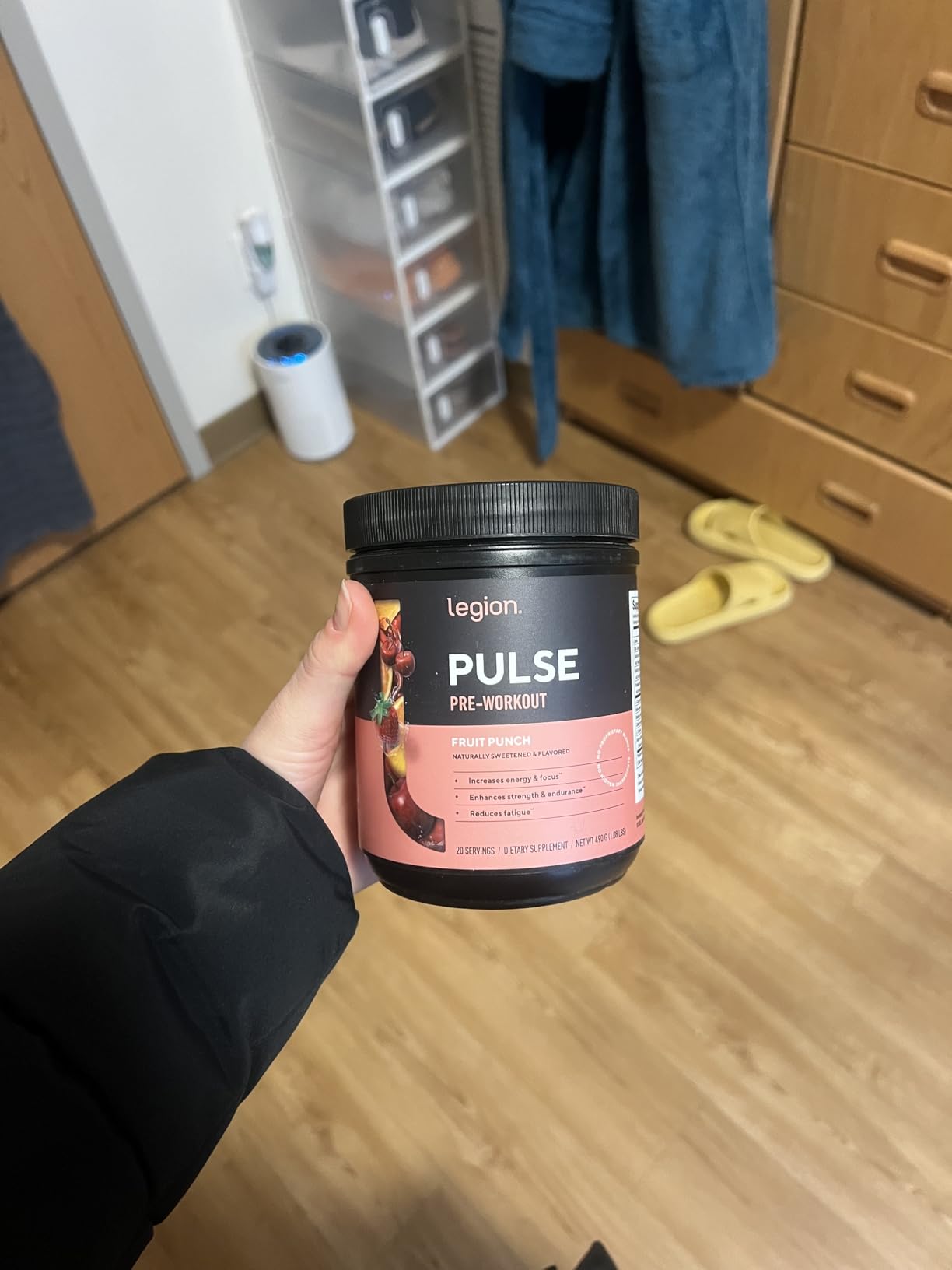 LEGION Pulse Pre Workout Supplement - All Natural Nitric Oxide Preworkout Drink to Boost Energy, Creatine Free, Naturally Sweetened, Beta Alanine, Citrulline, Alpha GPC (Fruit Punch) customer photo 2