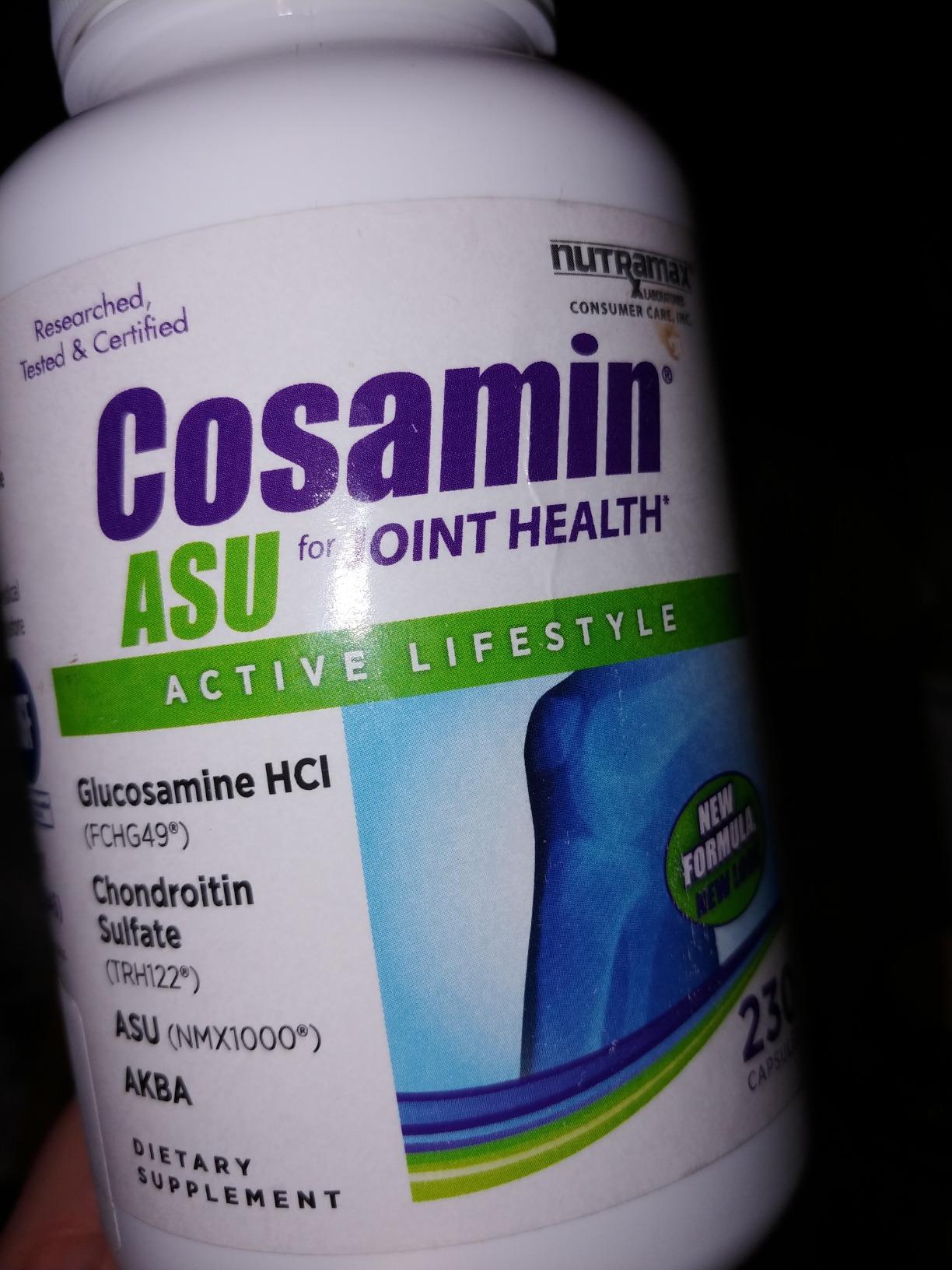 Nutramax Laboratories Cosamin ASU Joint Health Supplement with Glucosamine, Chondroitin & ASU for Adult Men & Women, Joint Supplement, 230 Capsules customer photo 2