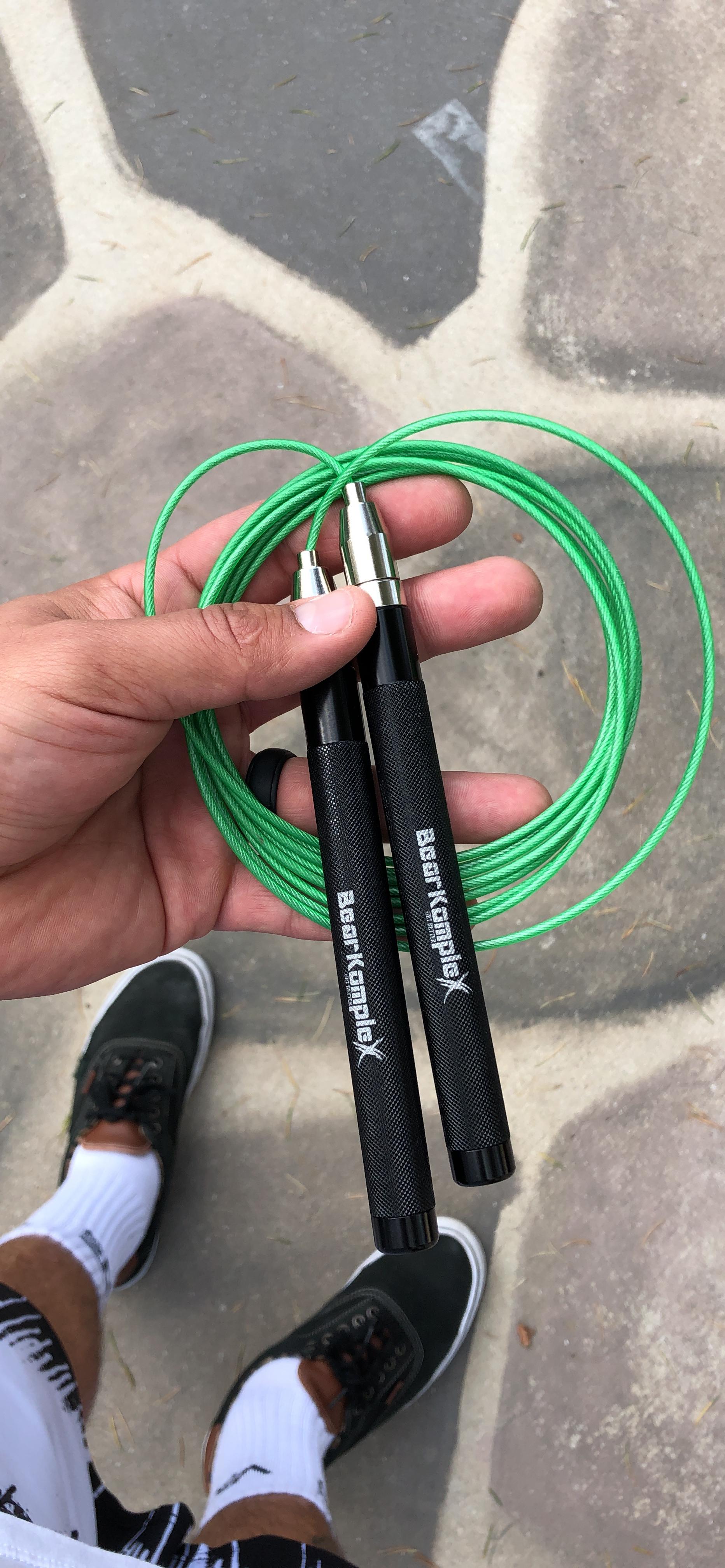 Bear KompleX Speed Jump Rope - Adjustable Tangle-Free Skipping Rope, Lightweight Handles, Smooth 360 Swivel Bearings, 2 Steel Cables, Free Carrying Case customer photo 1