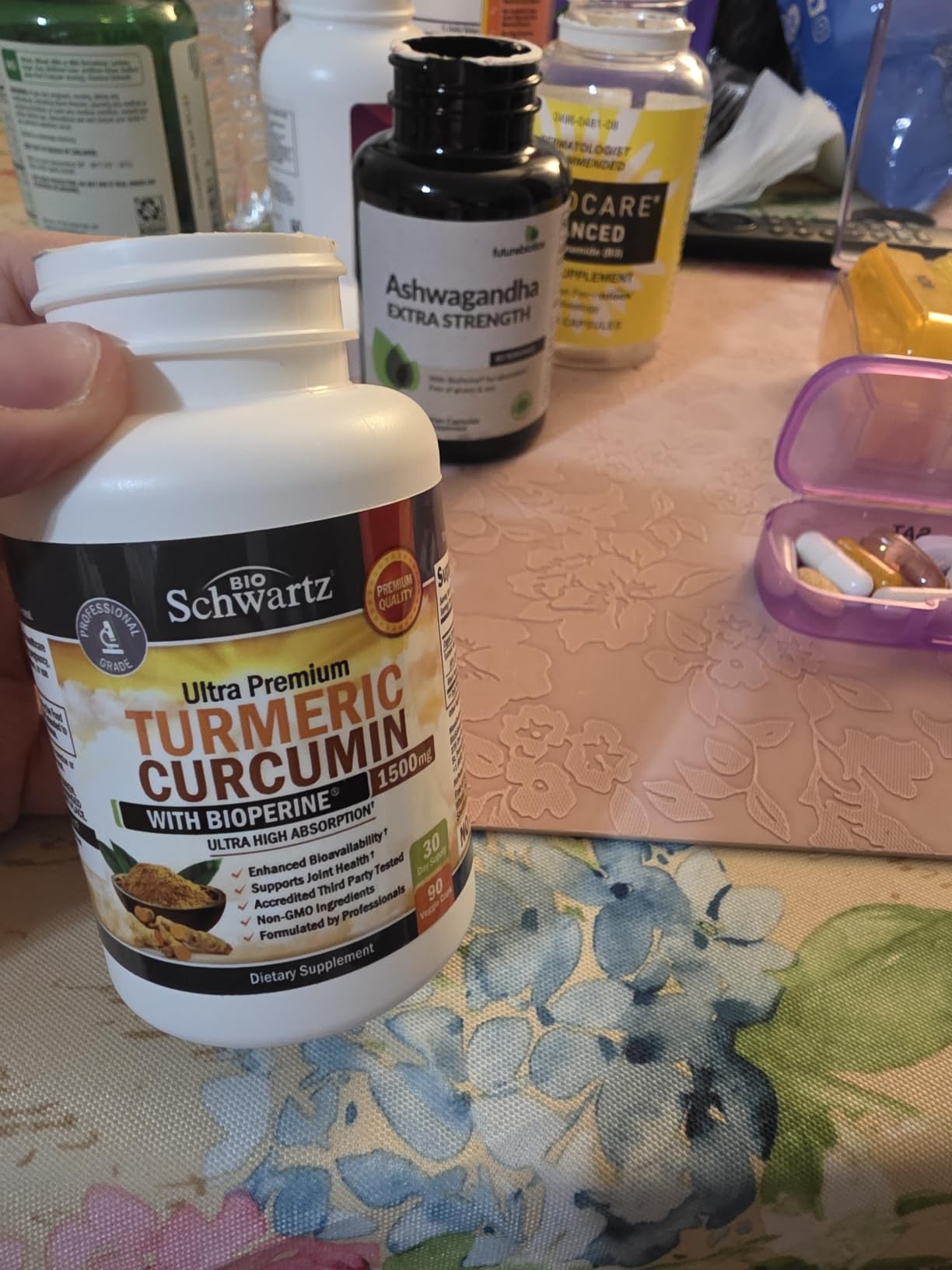Turmeric Curcumin with Black Pepper Extract 1500mg - High Absorption Ultra Potent Turmeric Supplement with 95% Curcuminoids and BioPerine - Non GMO Tumeric Capsules for Joint Support - 90 Capsules customer photo 1