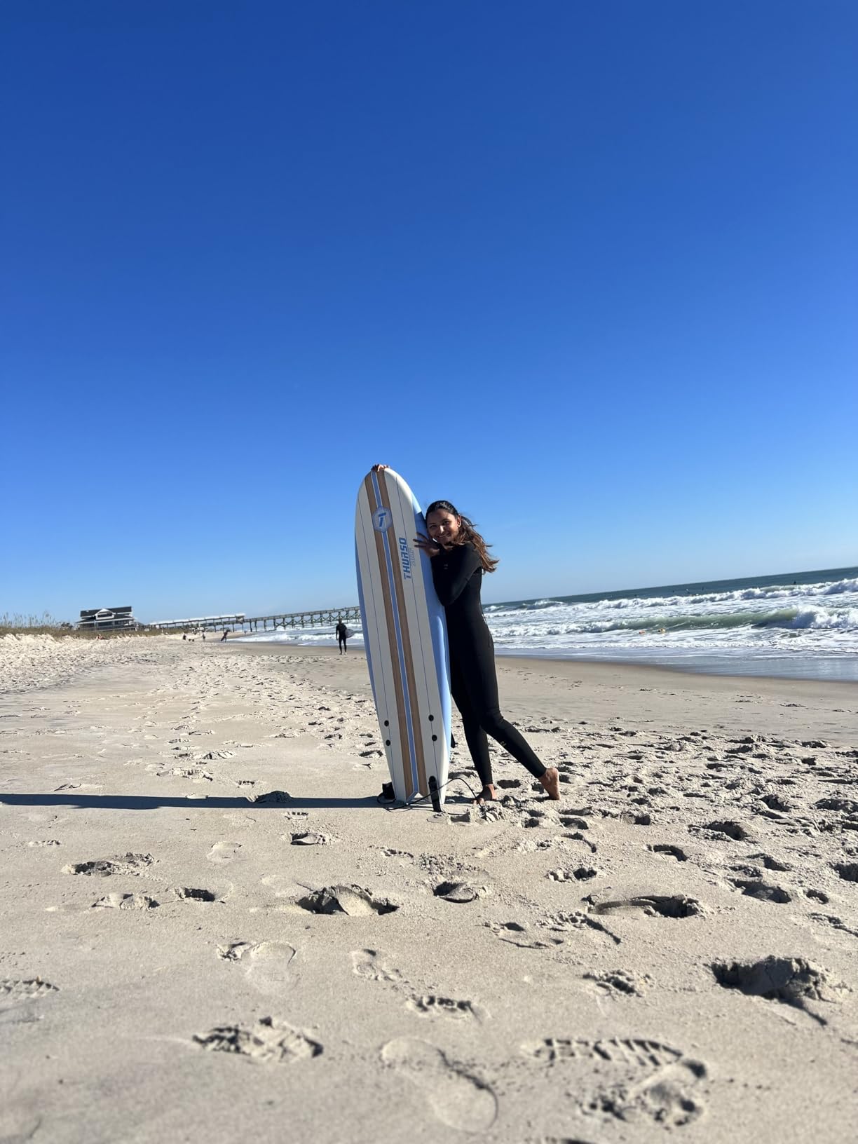 THURSO SURF Lancer 5'10'' Soft Top Foam Surfboard Fish Surf board for Kids & Adults Includes Twin Fins Double Swivel Leash EPS Core IXPE Deck HDPE Slick Bottom customer photo 1