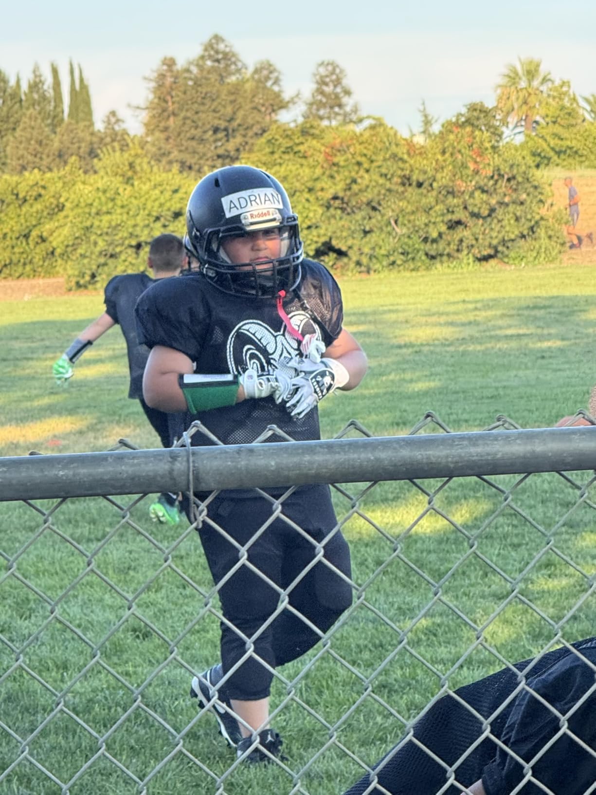Franklin Sports Youth NFL Football Receiver Gloves - Kids Football Gloves Pair - NFL Team Logos and Silicone Palm customer photo 2