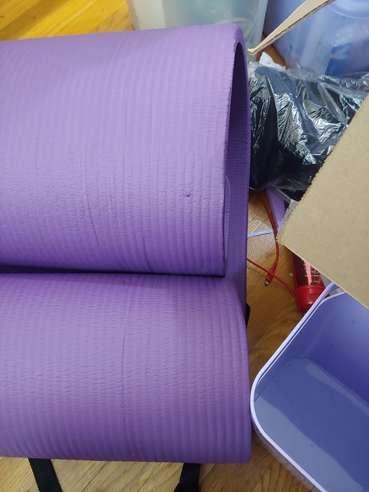BalanceFrom Yoga Mat, 1-Inch Extra Thick High Density Exercise Mat, Anti-Tear Exercise Yoga Mat with Carrying Strap customer photo 1