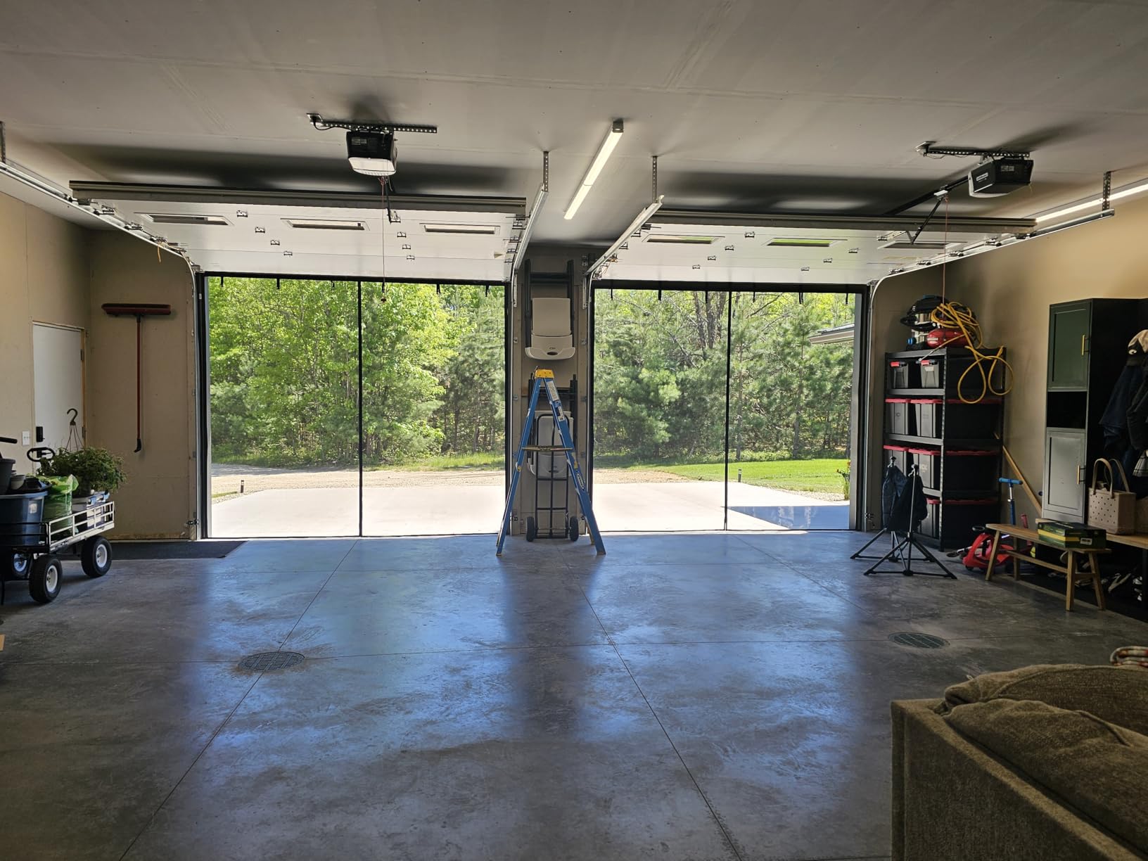 LIAMST Garage Door Screen for 2 Car Garage Door - 16x7FT Reinforced Fiberglass Garage Screen, Magnetic Garage Screen Door customer photo 1