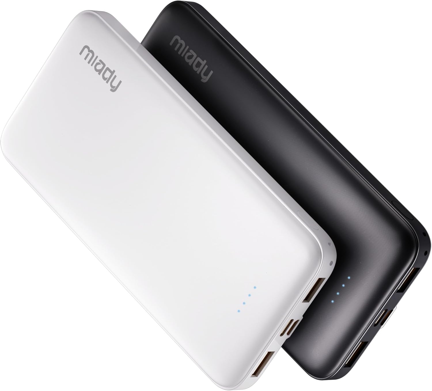 Miady 2-Pack 10000mAh Dual USB Portable Charger, Type-C Charging Power Bank, Slim Battery Pack for iPhone 17/16/15/14, Galaxy S24/22, Android etc customer photo 1