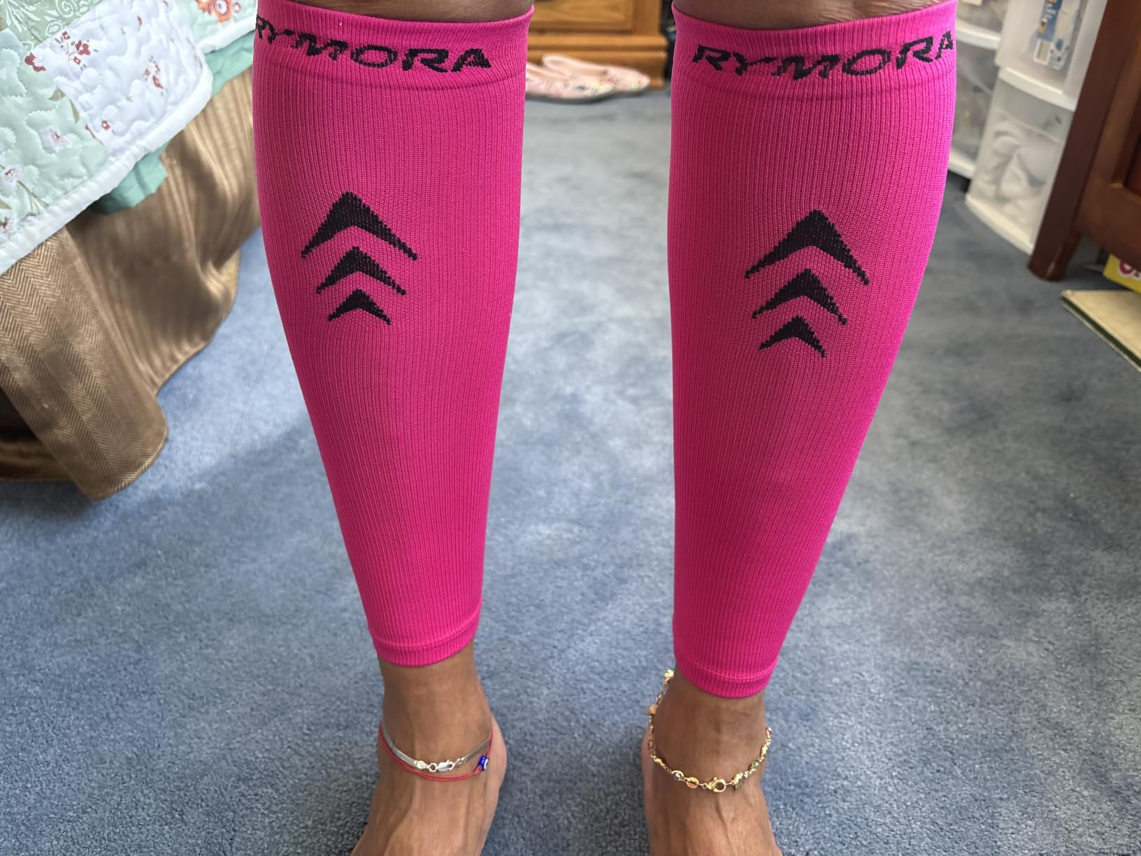 Calf Compression Sleeves Men Women - Leg Compression Sleeve Footless Socks - Shin Splint Relief Fitness Running customer photo 1
