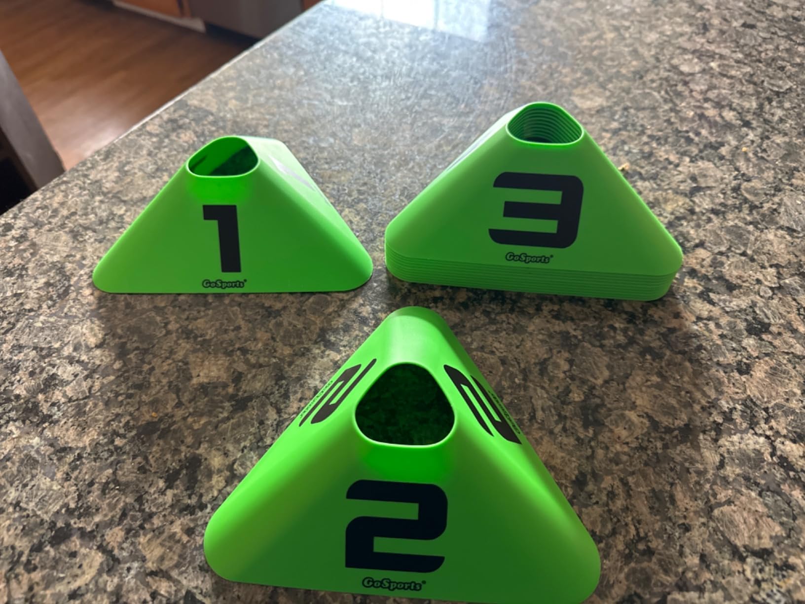 GoSports Modern Sports Cones - 12 Pack with Numbered Cones - Great for Soccer, Basketball, Football and More customer photo 1