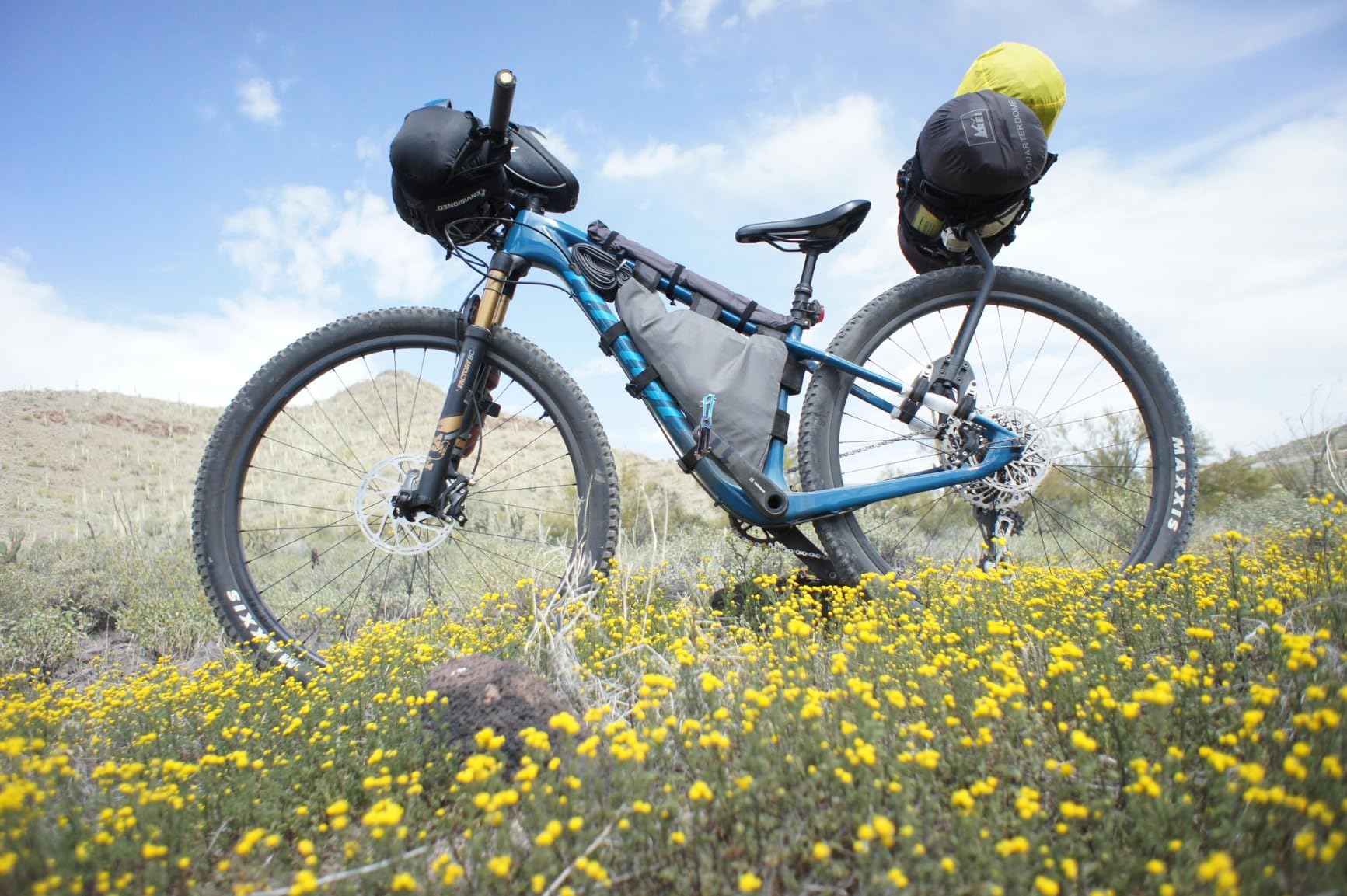 AEROE Spider Rear Bike Rack, Easy Install & Use, Fits All Mountain Bikes incl. E MTB, Gravel Bikes and Electric Bikes, Bike Cargo Rack Can Carry Any Type of Luggage, Dry Bag or Tent up to 35lbs customer photo 1