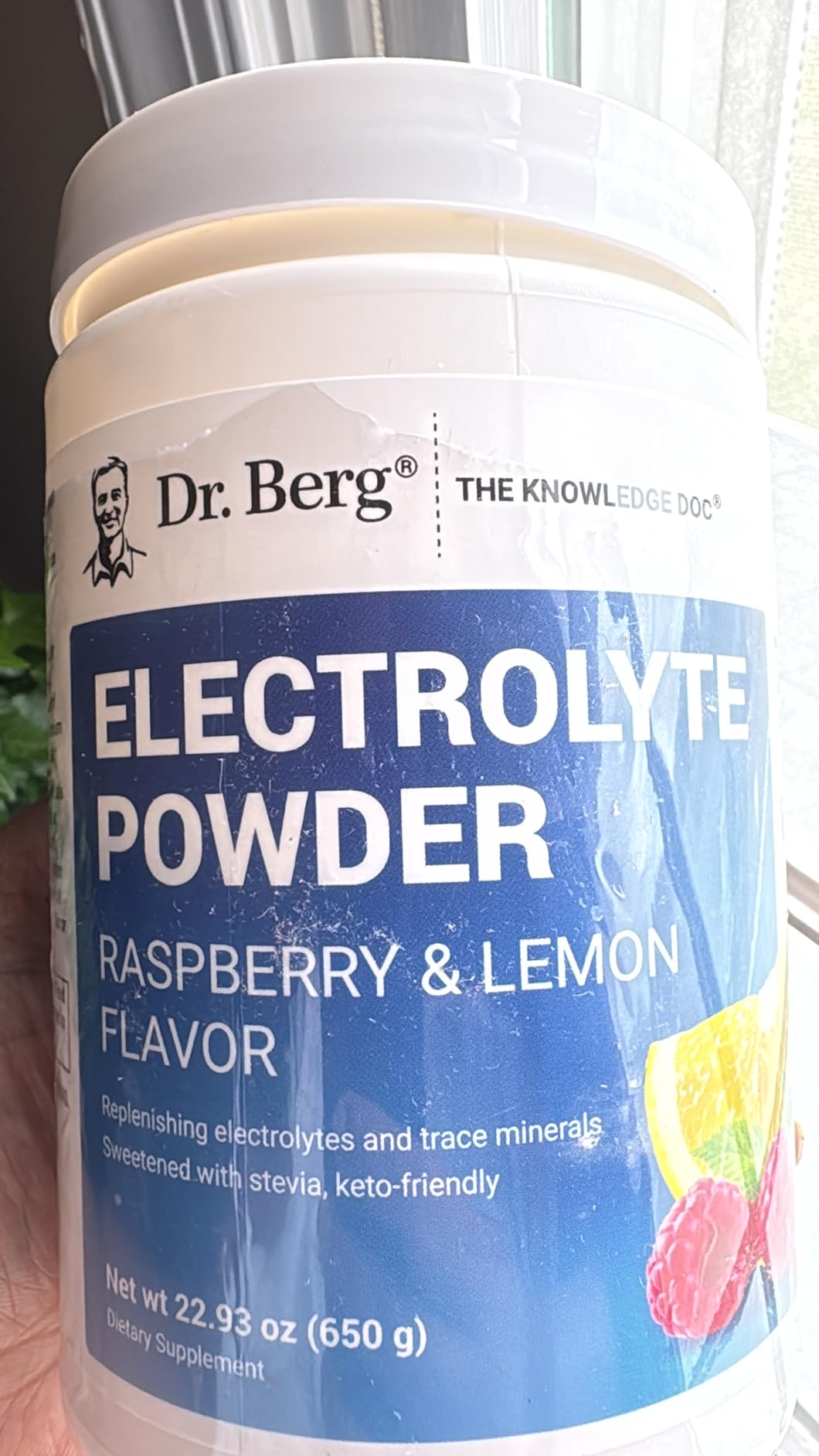 Dr. Berg Zero Sugar Hydration Keto Electrolyte Powder - Enhanced w/ 1000 mg of Potassium & Real Pink Himalayan Salt (NOT Table Salt) - Raspberry & Lemon Flavor Hydration Drink Supplement, 100 Servings customer photo 1