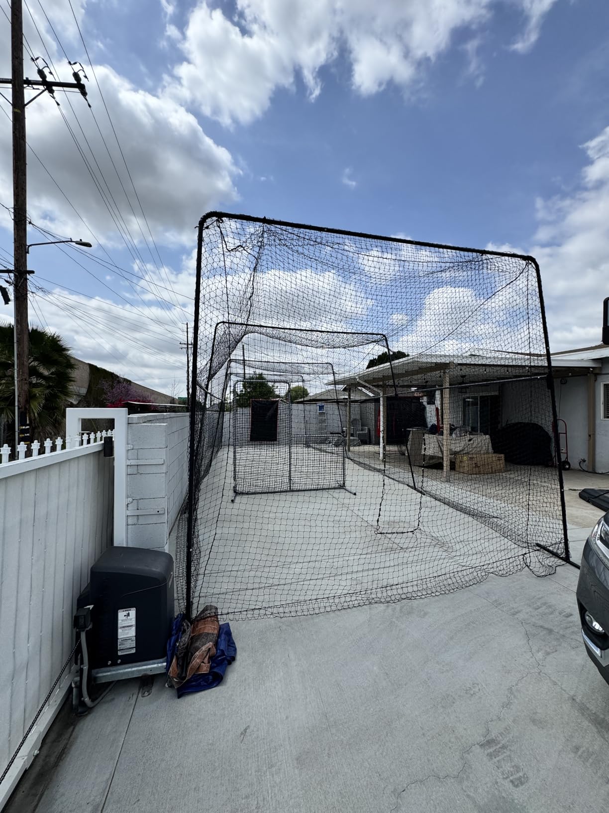ANYTHING SPORTS 40 Foot Collapsable Batting Cage, Perfect Baseball Batting Cage, Softball Batting Cage, Complete Package with Frame and Netting. Freestanding Portable Batting Cages for Backyard customer photo 2