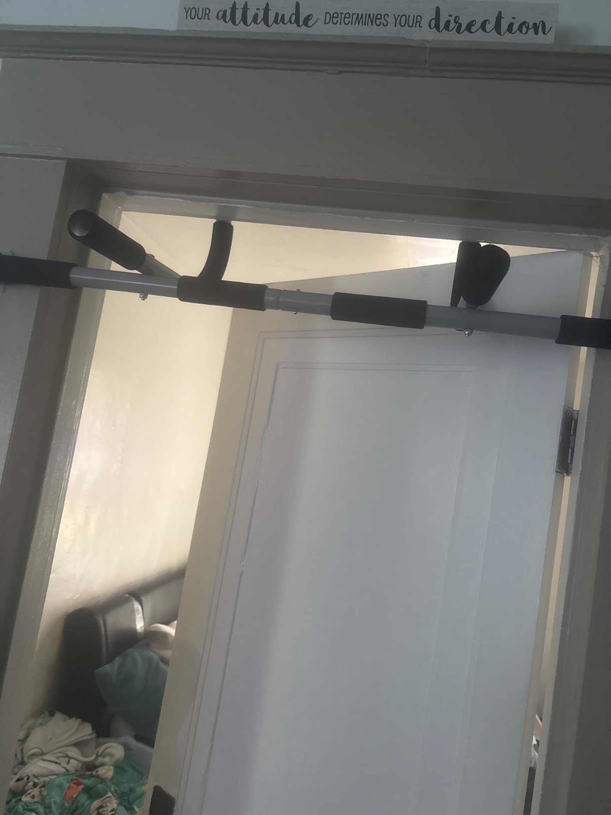 Ally Peaks Pull Up Bar for Doorway | Thickened Steel Max Limit 440 lbs Upper Body Fitness Workout Bar | Multi-Grip Strength for Doorway customer photo 1