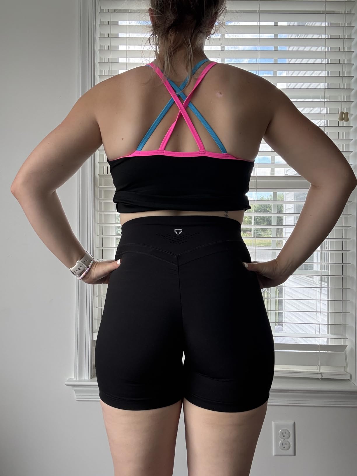 TomTiger Yoga Shorts for Women Tummy Control High Waist Biker Shorts Exercise Workout Curve Lifting Tights Short Pants customer photo 1